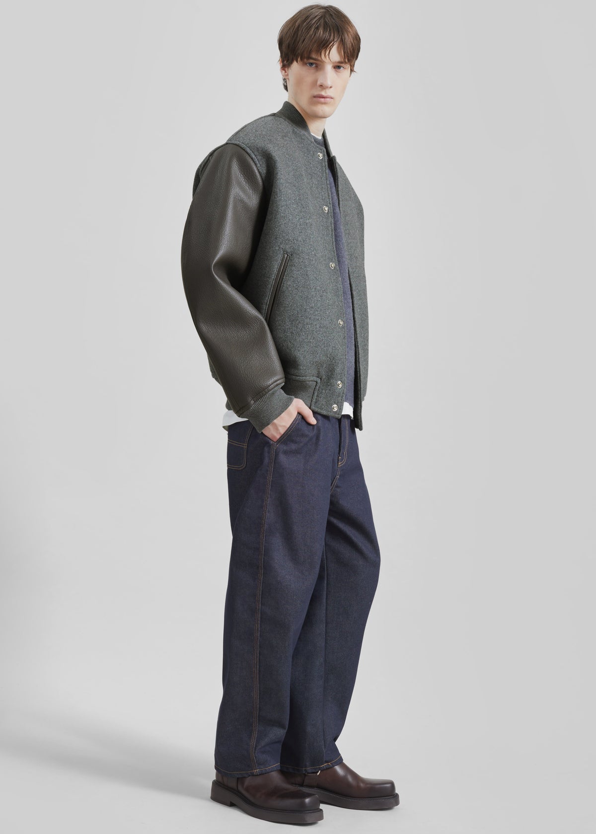 Kerava Oversized Bomber Jacket - Grey - 17