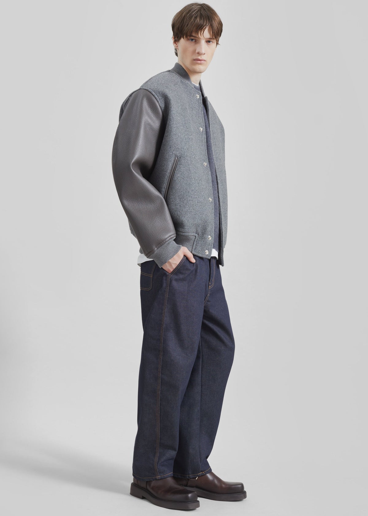 Kerava Oversized Bomber Jacket - Grey - 17