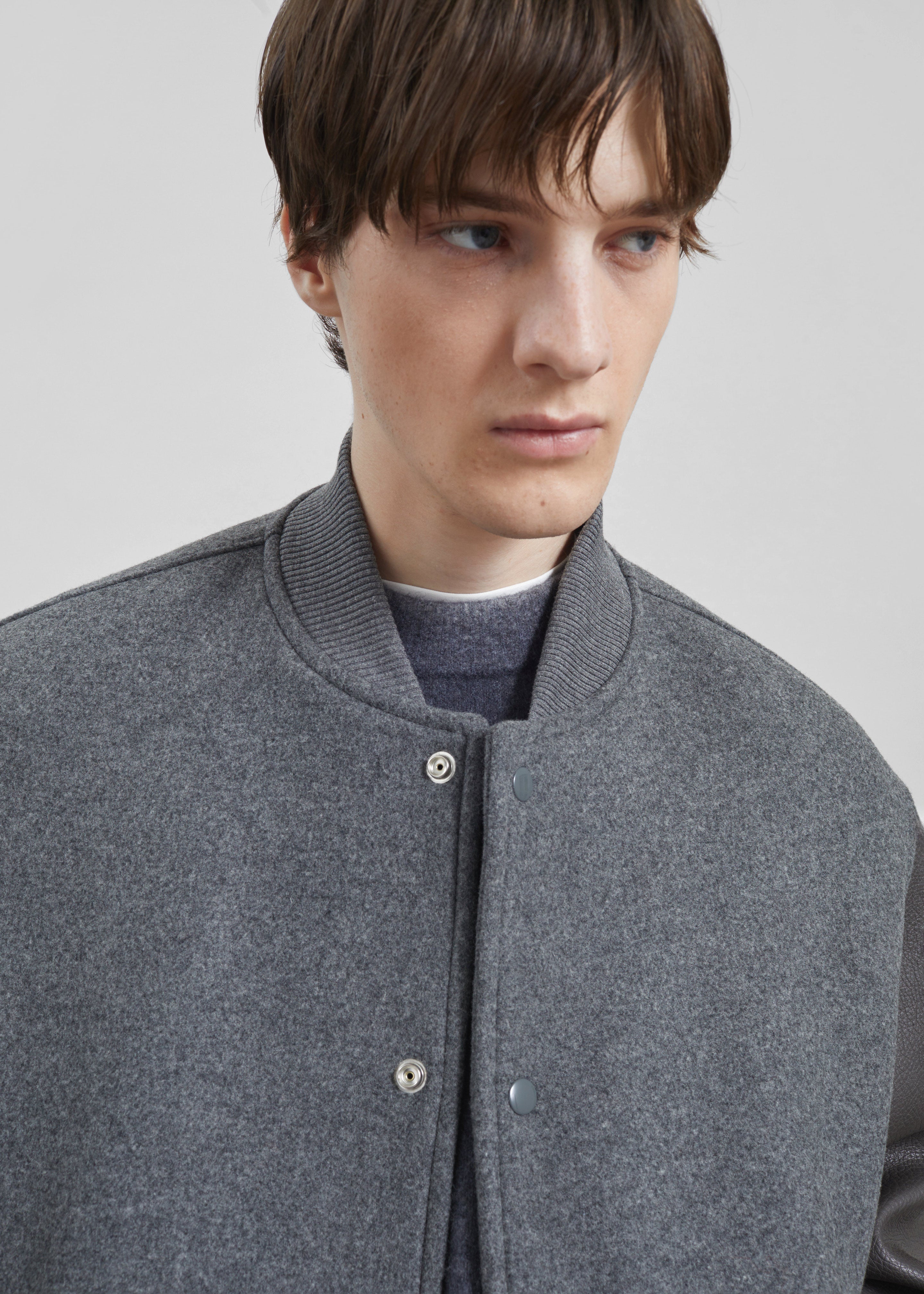 Kerava Oversized Bomber Jacket - Grey - 20