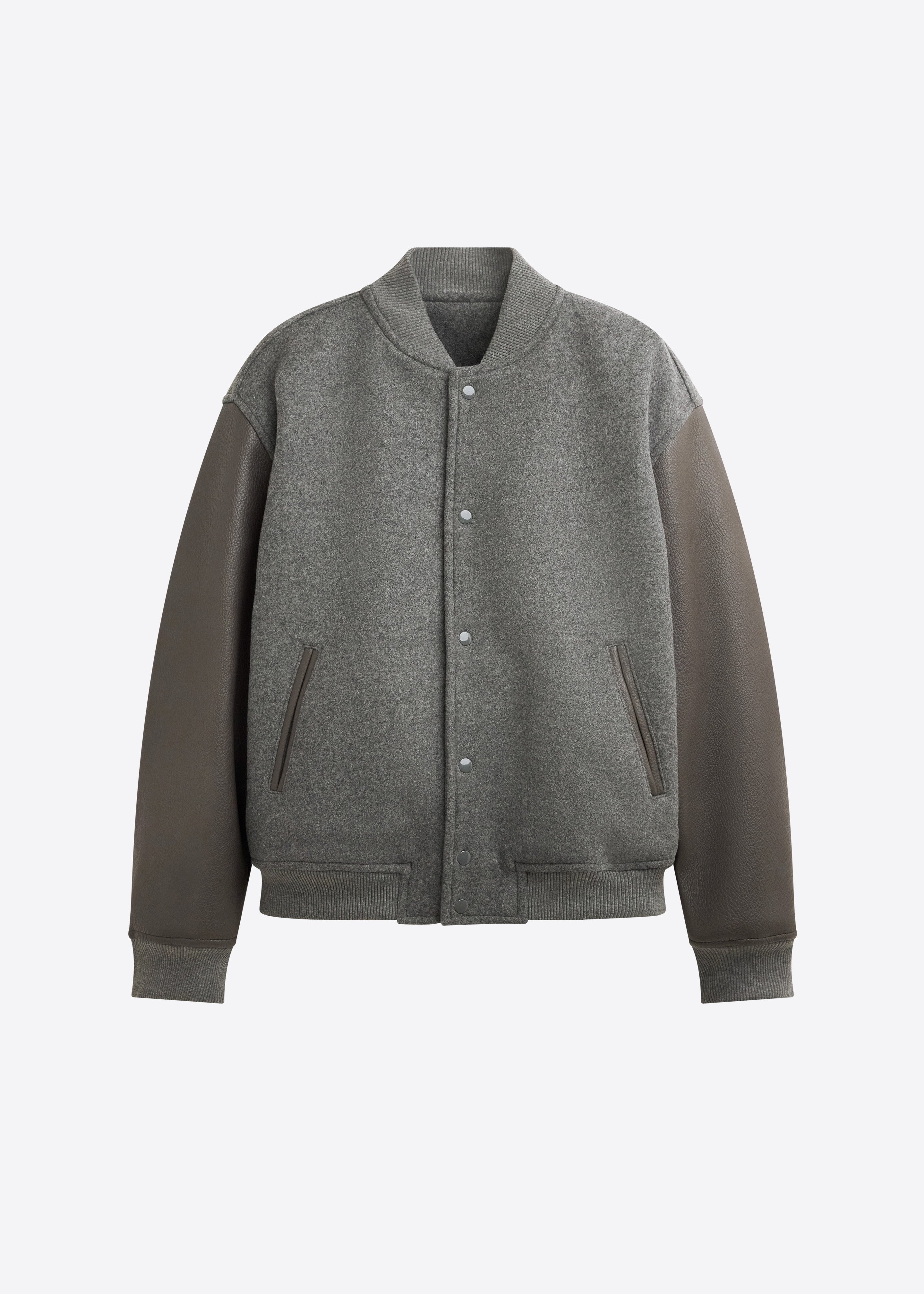 Kerava Oversized Bomber Jacket - Grey - 22