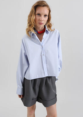 Kersey Boxy Shirt - Sky Blue