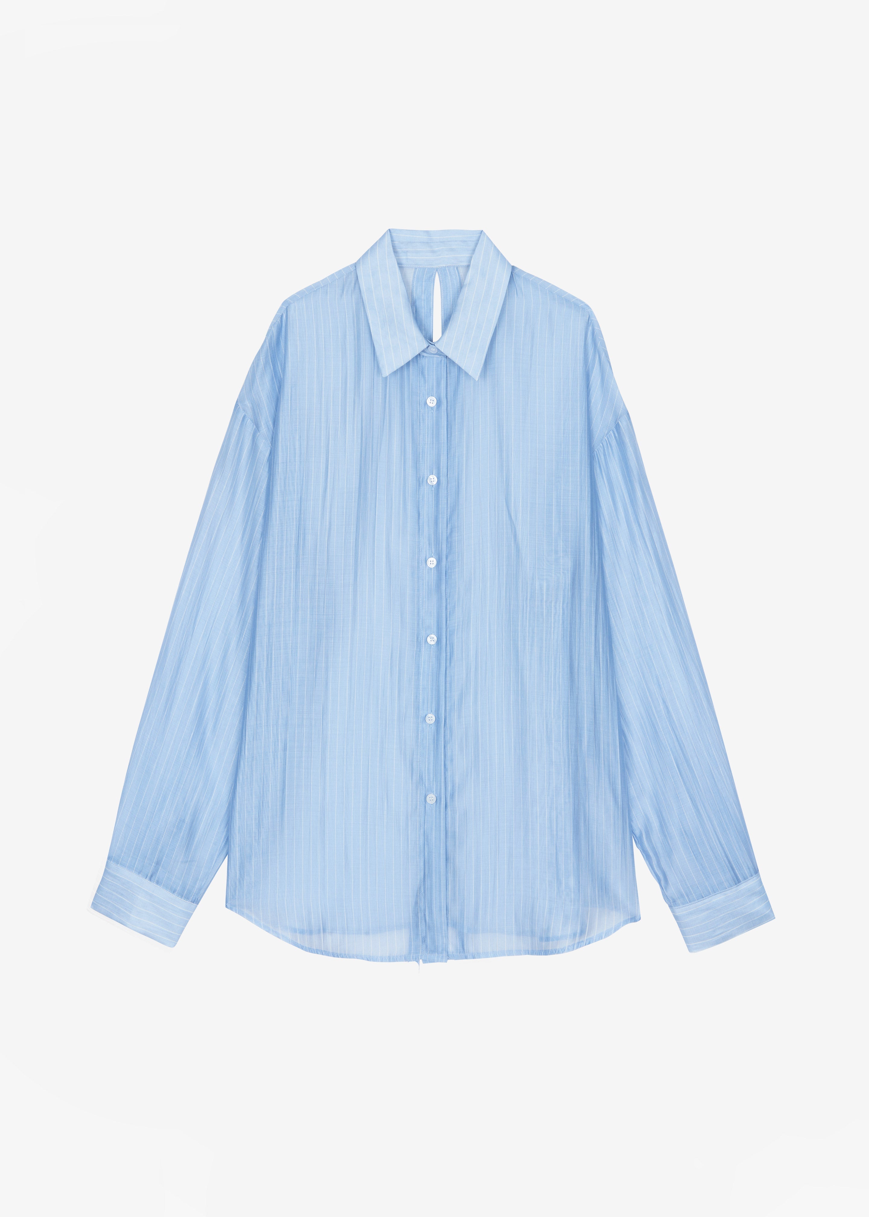 Kesin Open Back Shirt - Blue/White Stripe - 8