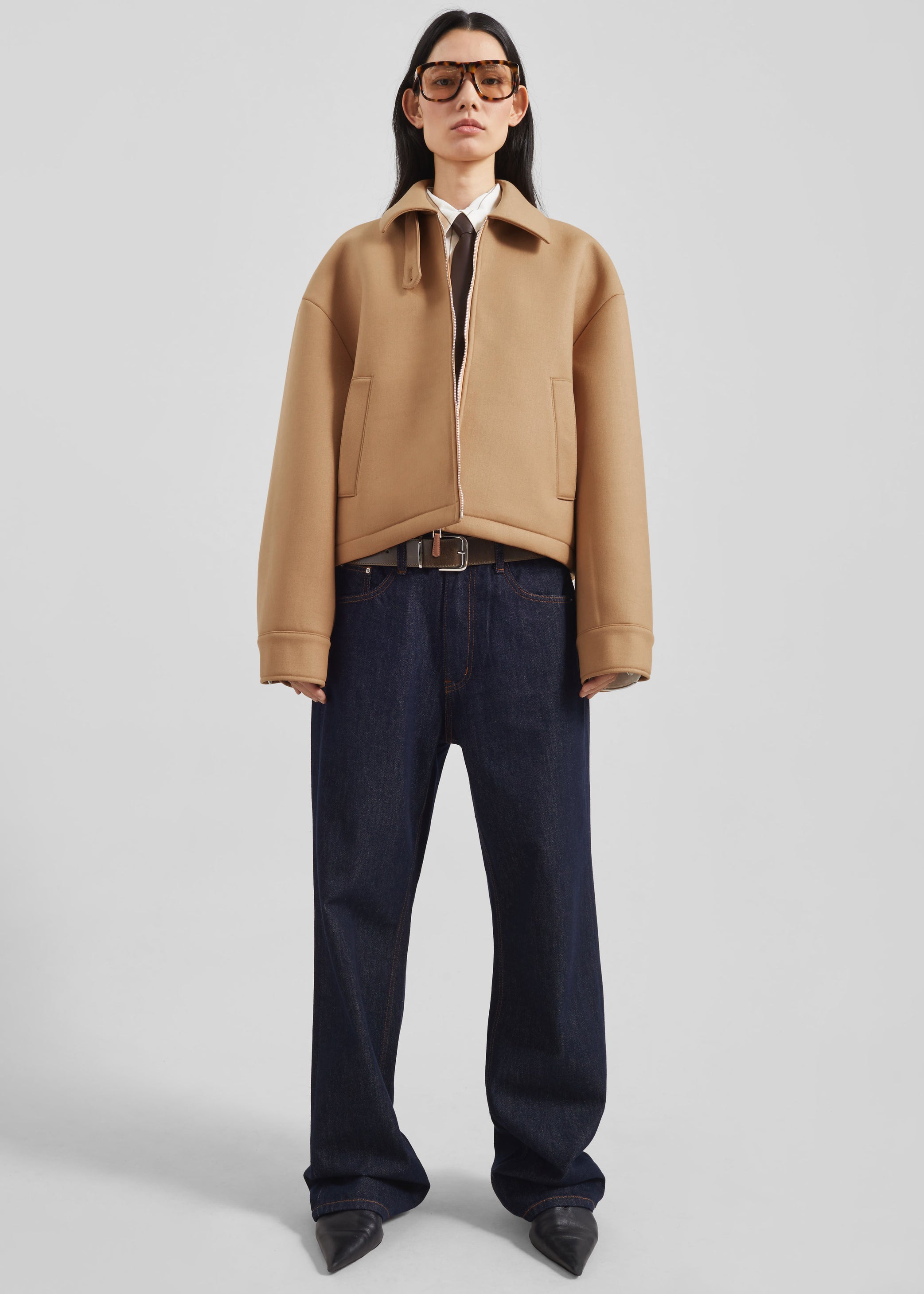 Shop the look image for Keston Boxy Jacket - Camel