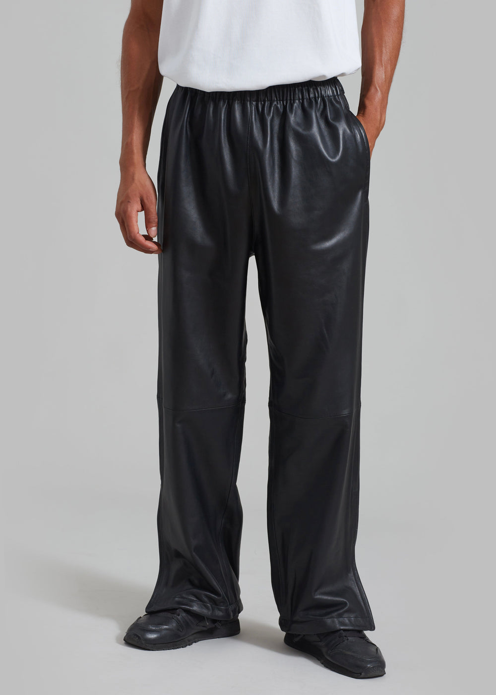 Kevin Leather Trousers - Black - 1