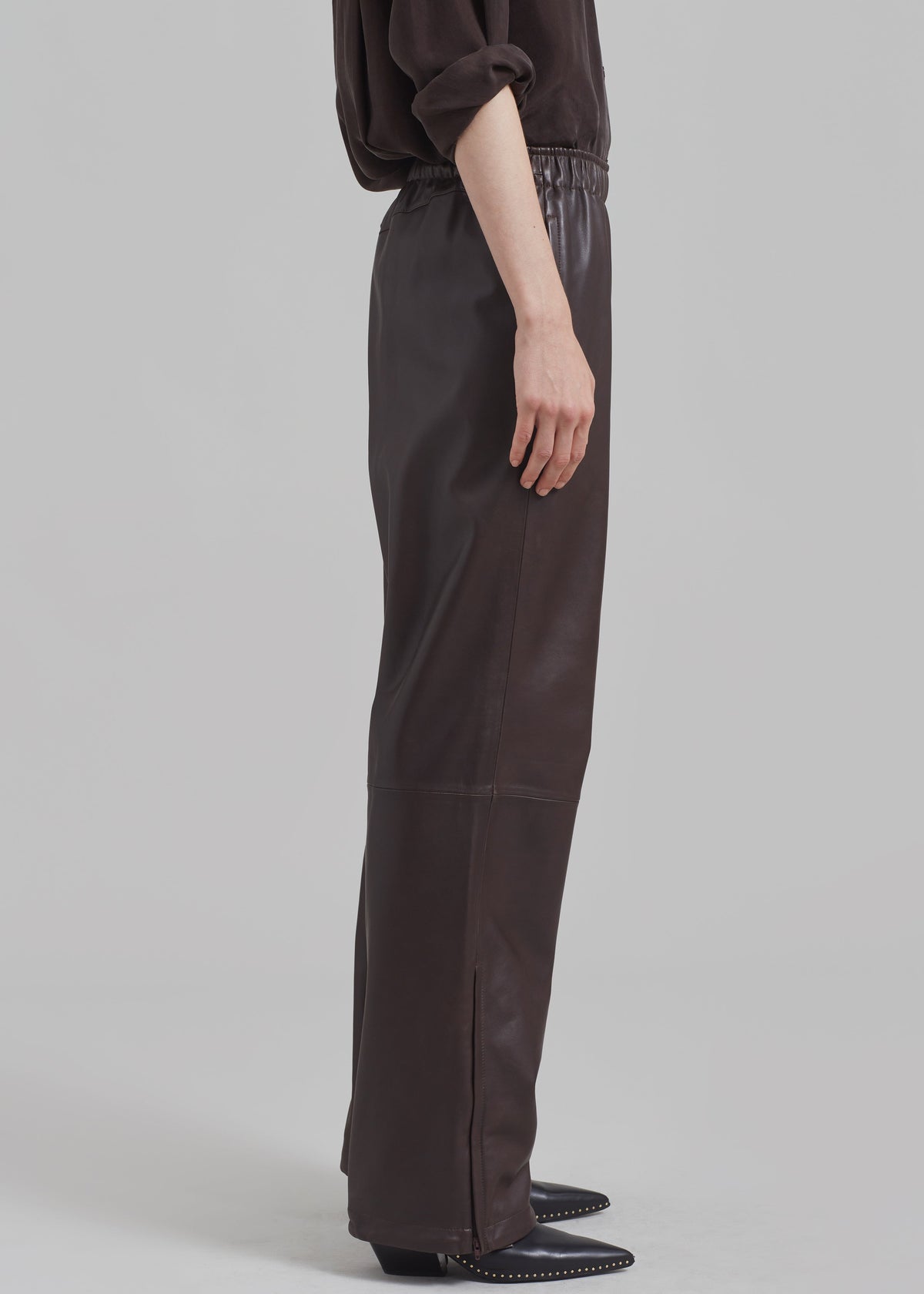 Kevin Leather Trousers - Brown - 7