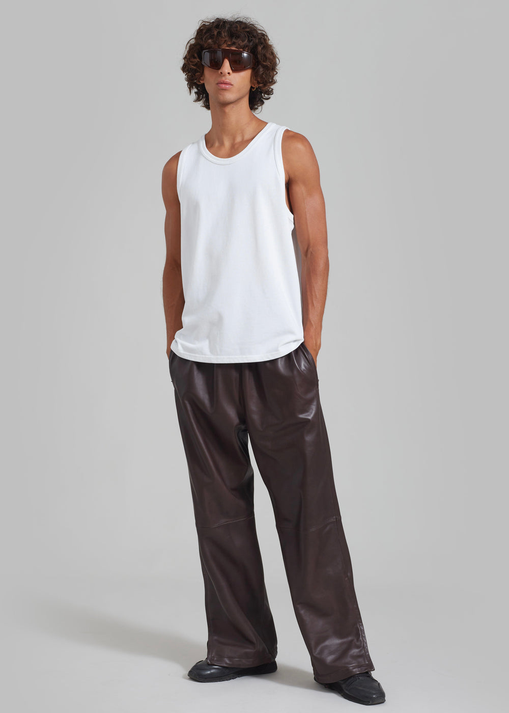 Kevin Leather Trousers - Brown - 1
