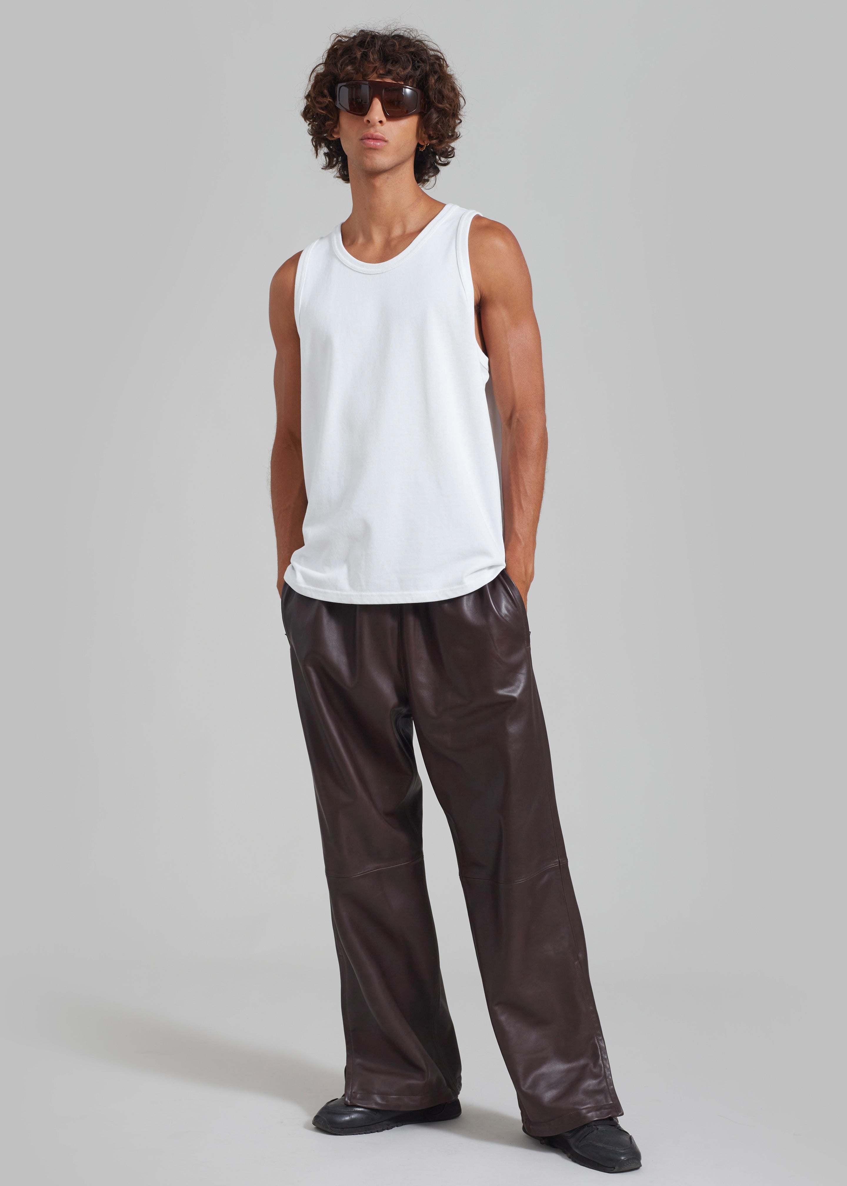 Kevin Leather Trousers - Brown - 14 - [gender-male]