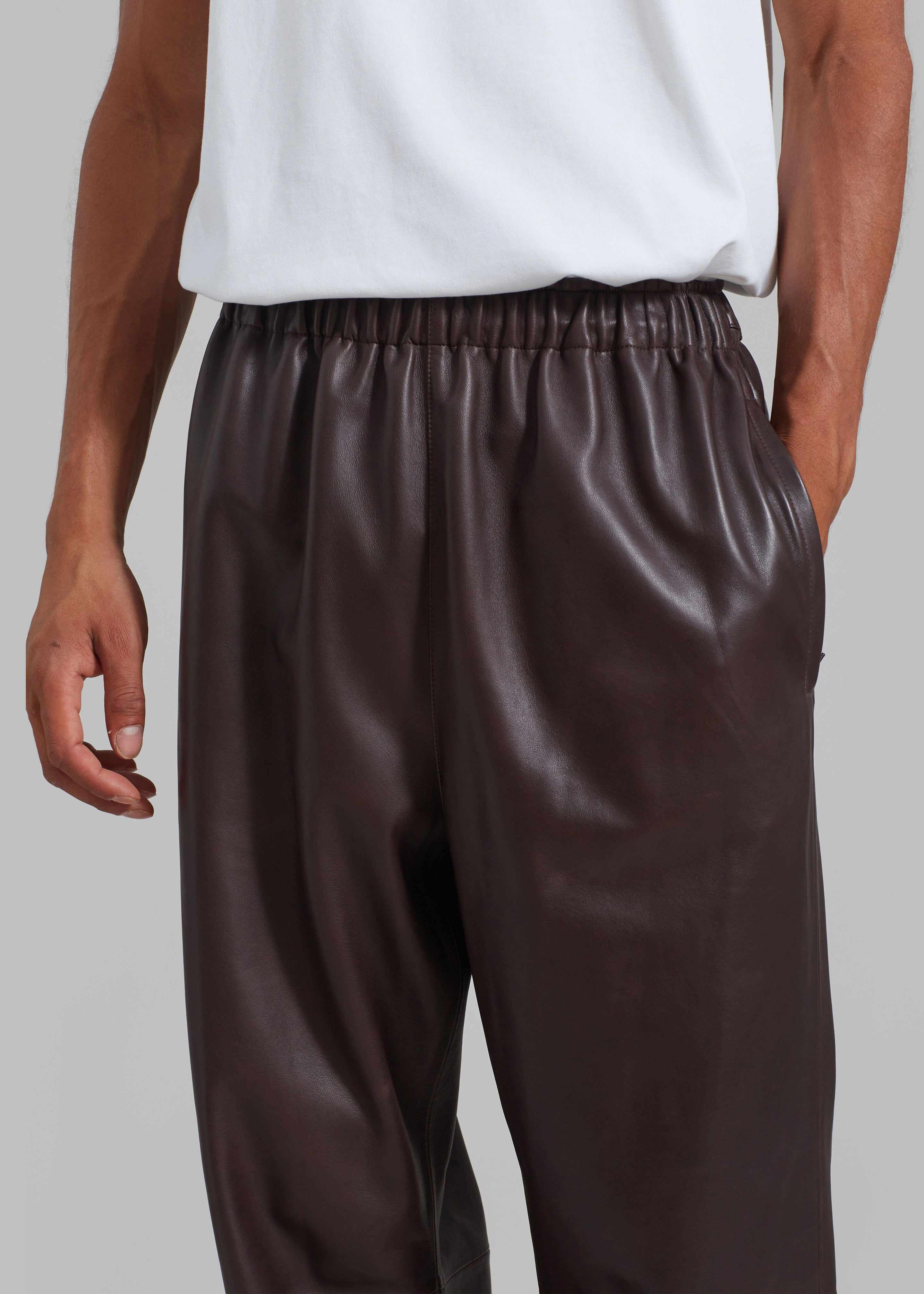Kevin Leather Trousers - Brown - 17