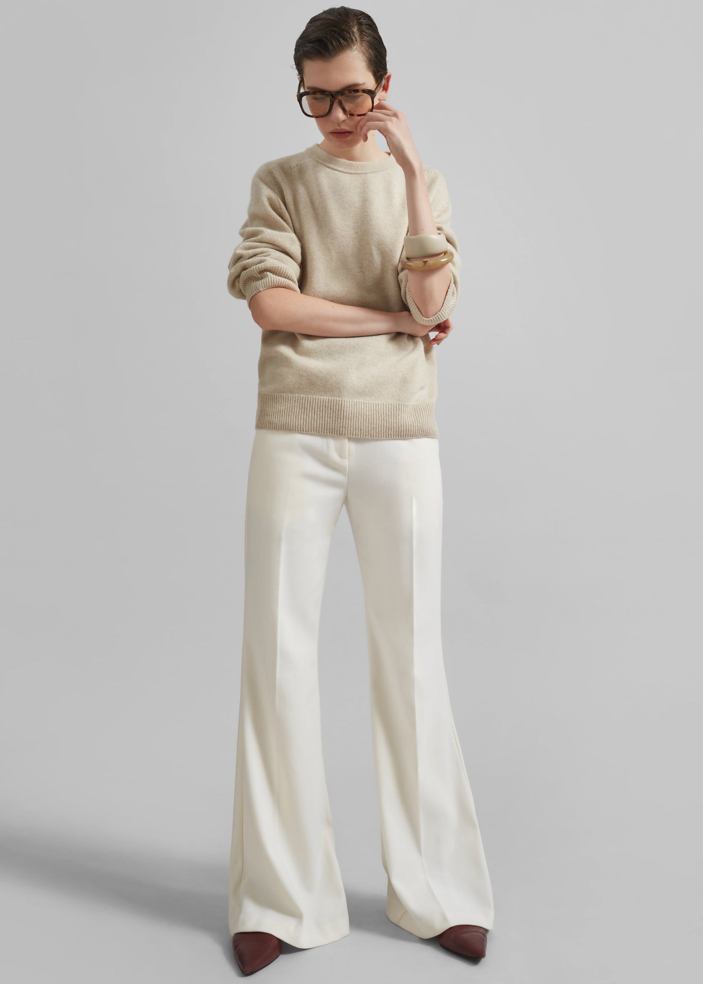 Kinsale Bootcut Pants - Ivory - 1