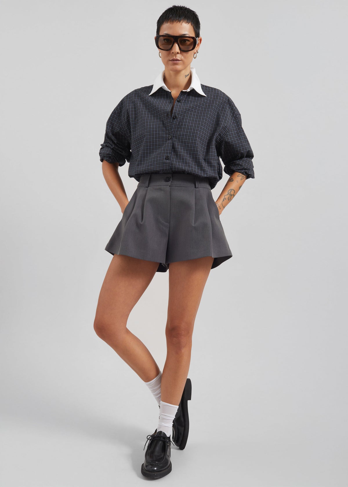 Kinsley Mini Shorts - Grey - 8