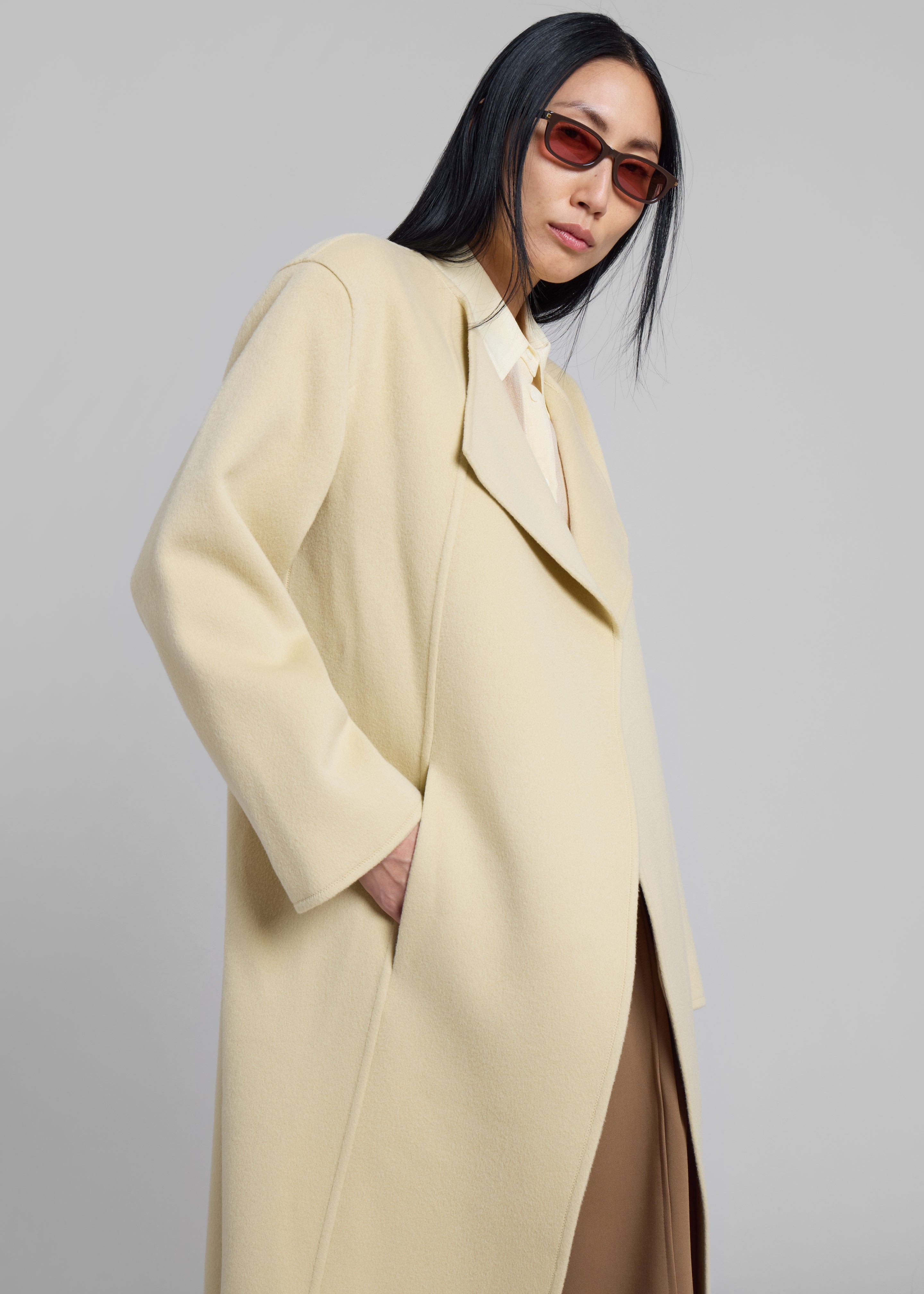 Kiva Wool Coat - Beige - 7