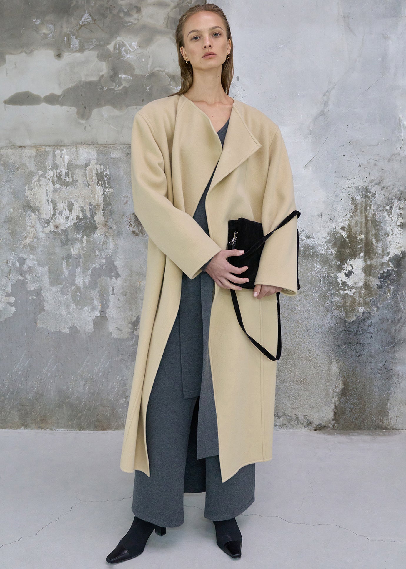 Kiva Wool Coat - Beige - 1