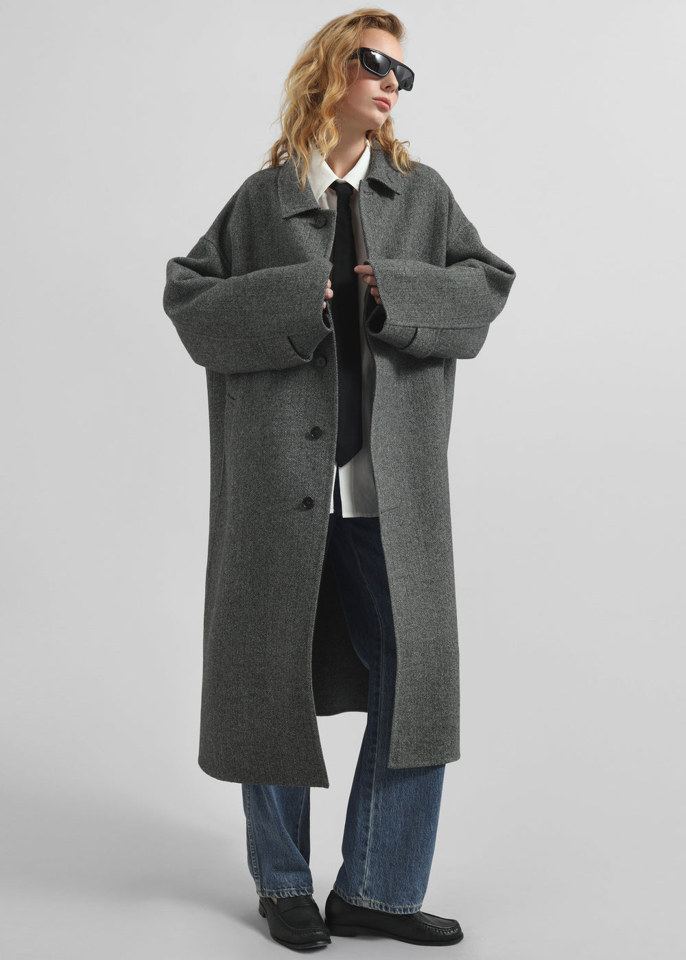 Knole Wool Coat - Grey - 1