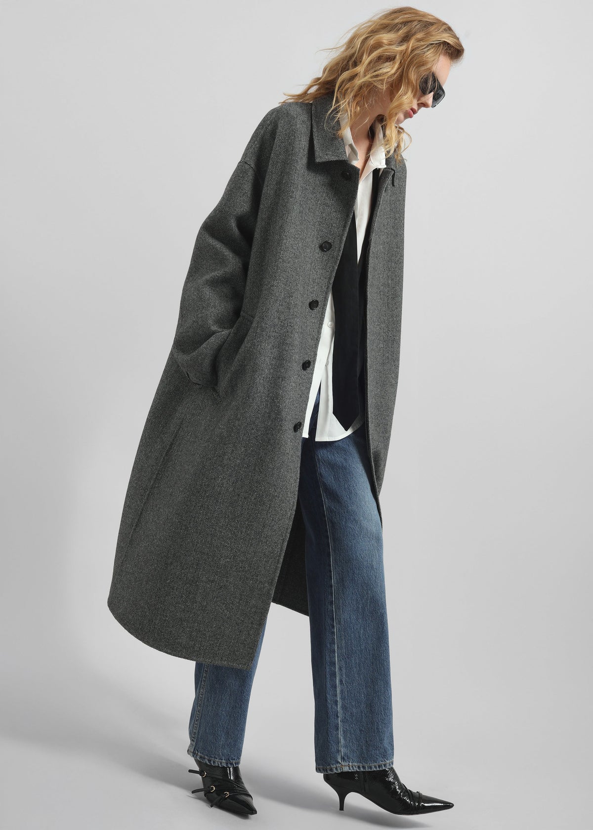 Knole Wool Coat - Grey - 4