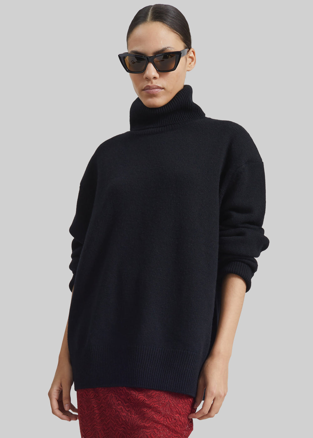 Koler Padded Knit Turtleneck - Black - 1