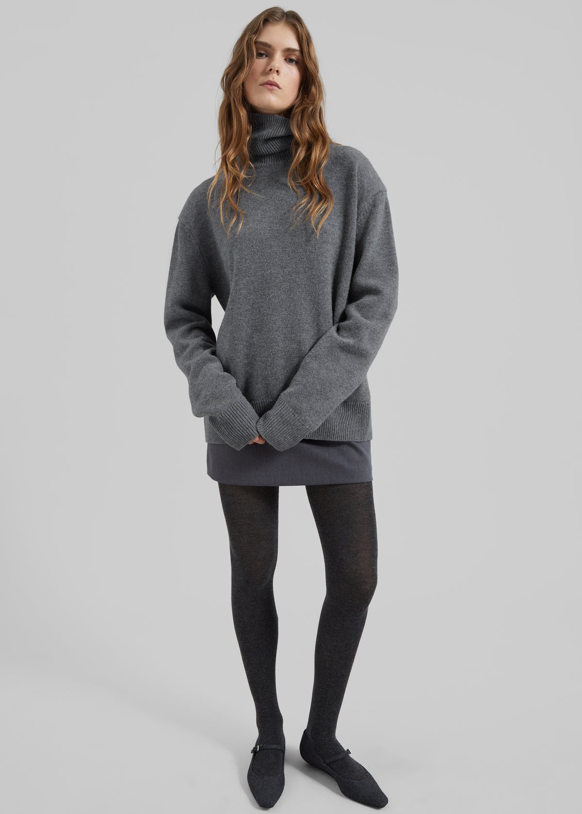 Koler Padded Knit Turtleneck - Dark Grey - 5