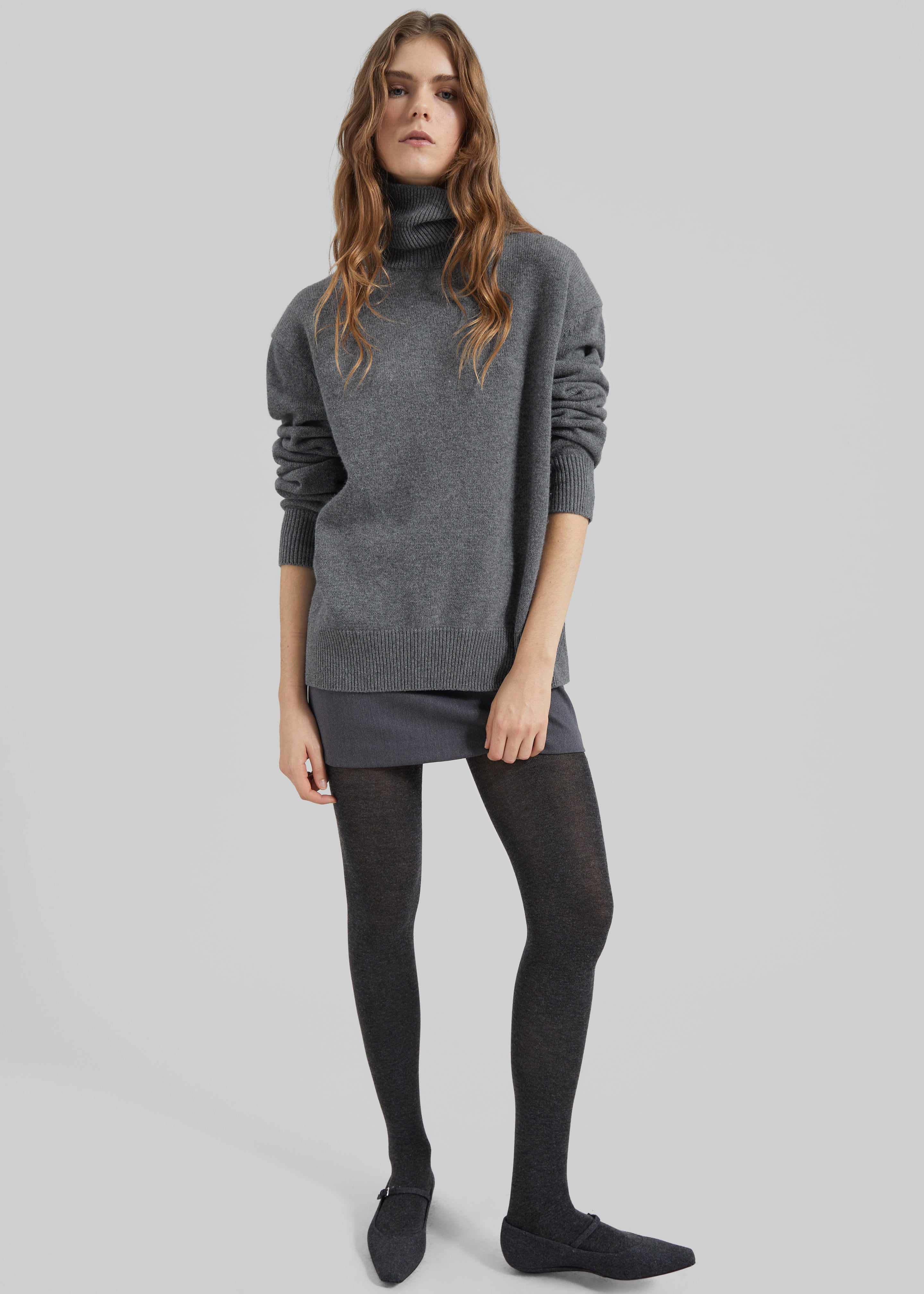 Koler Padded Knit Turtleneck - Dark Grey - 3