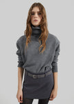 Koler Padded Knit Turtleneck - Dark Grey