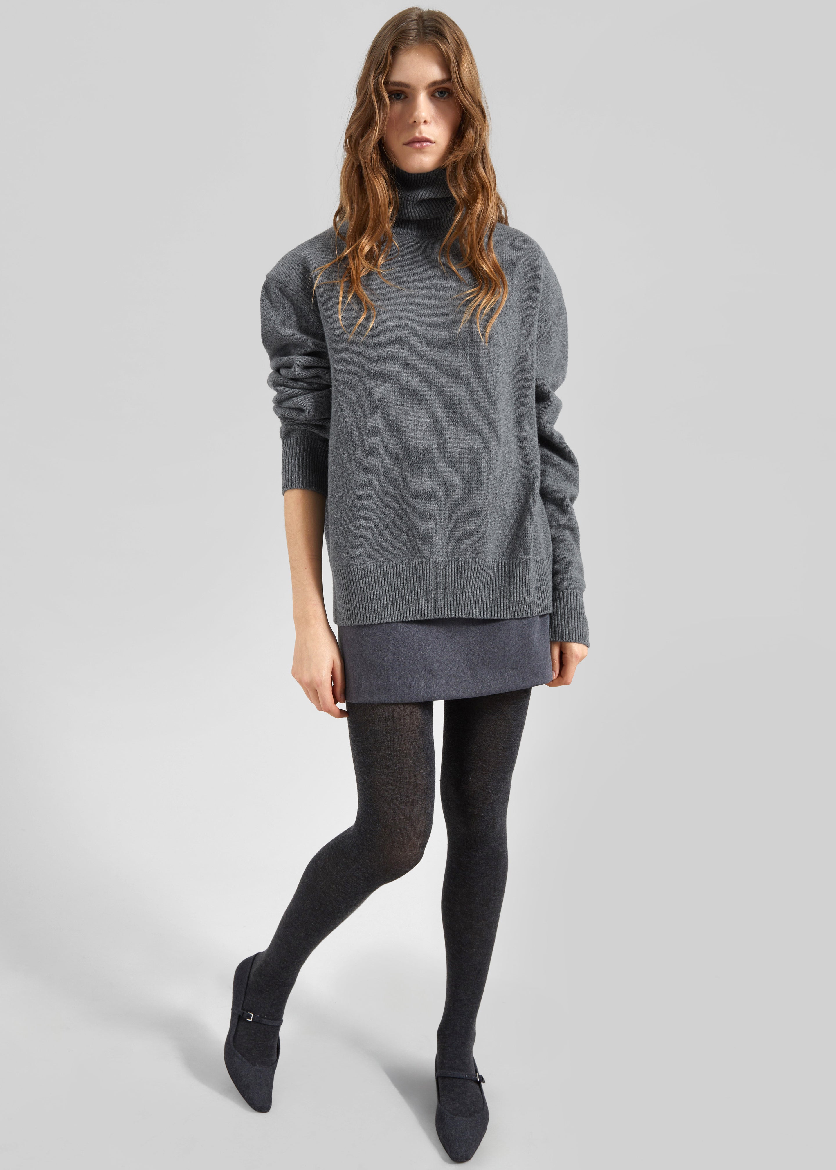 Koler Padded Knit Turtleneck - Dark Grey - 7