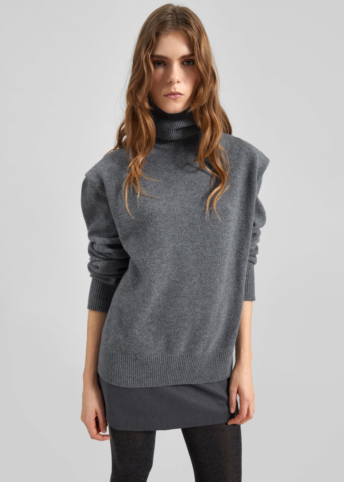 Koler Padded Knit Turtleneck - Dark Grey - 8