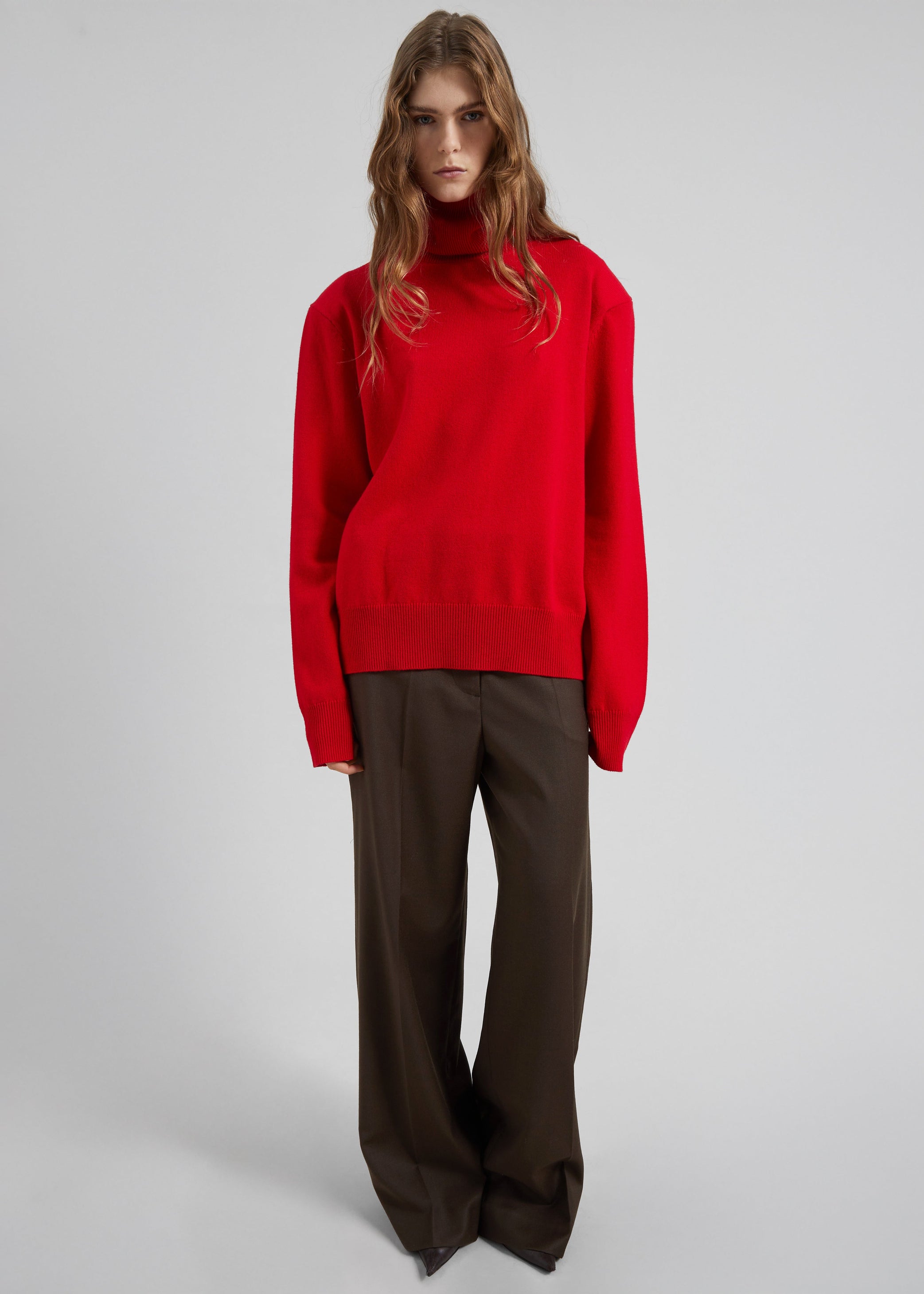 Shop the look image for Koler Padded Knit Turtleneck - Red
