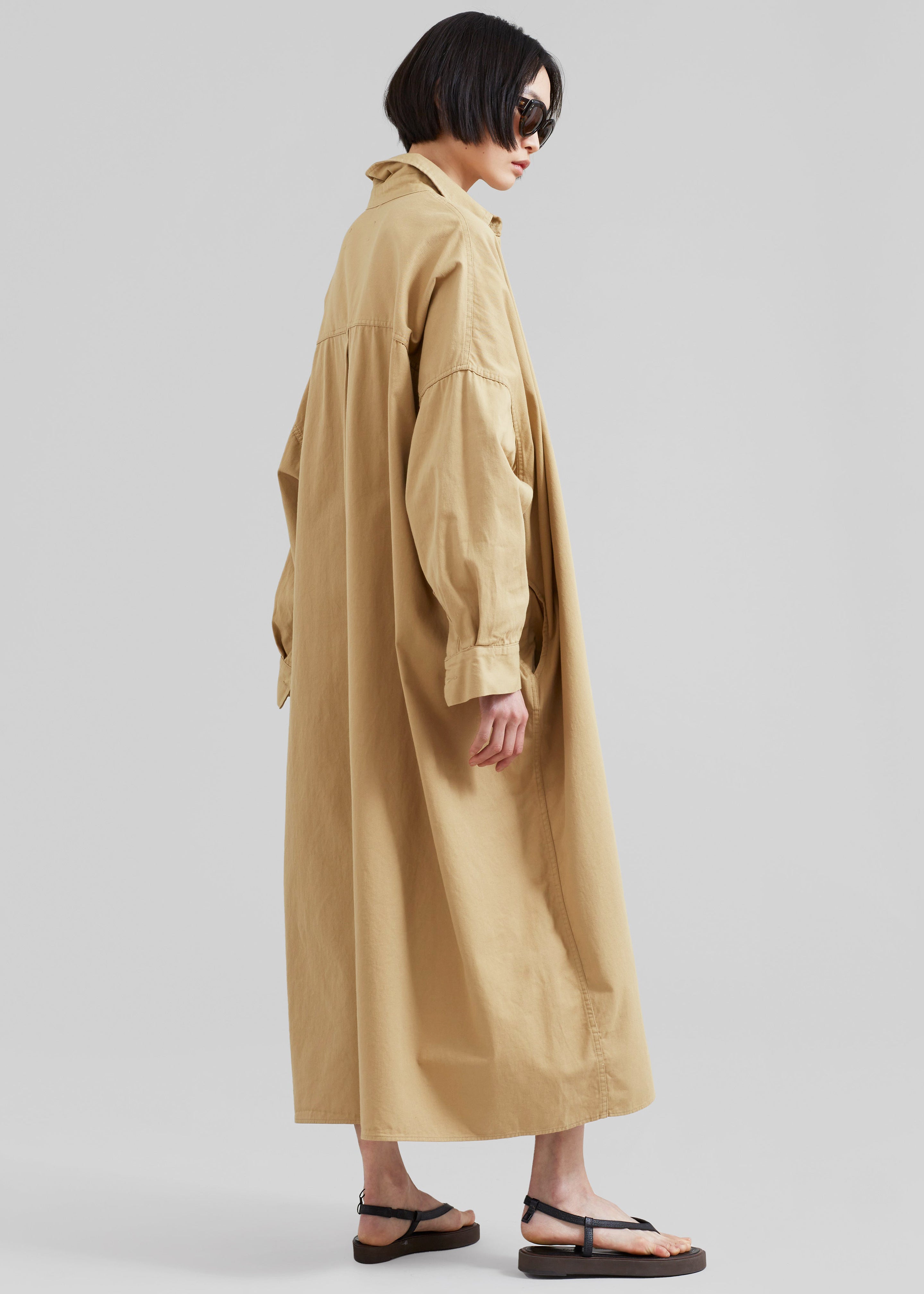 Kason Oversized Shirt Dress - Sahara - 7