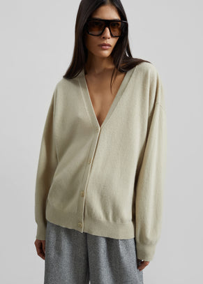 Lachen Double-Sided Wool Cardigan - Light Beige