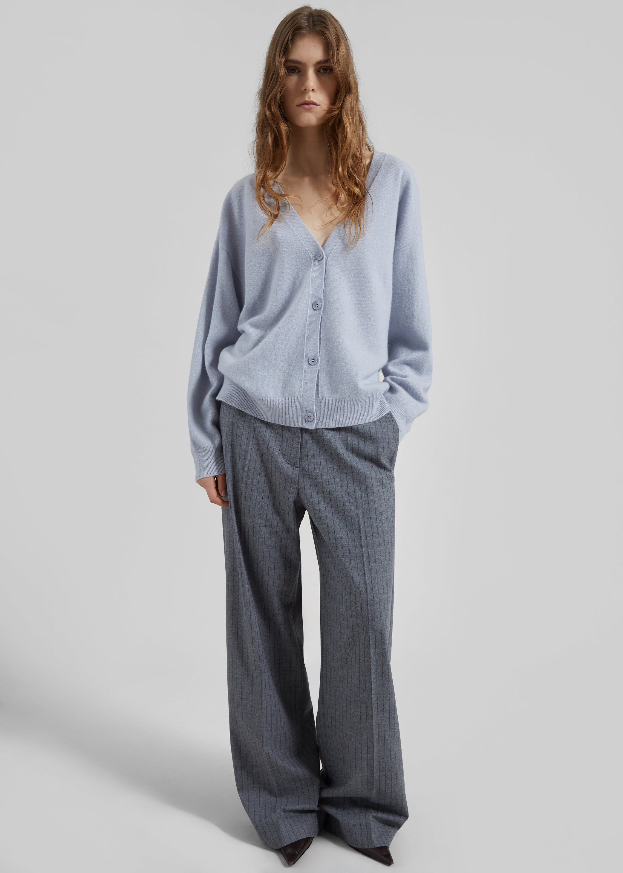 Shop the look image for Lachen Double-Sided Wool Cardigan - Powder Blue