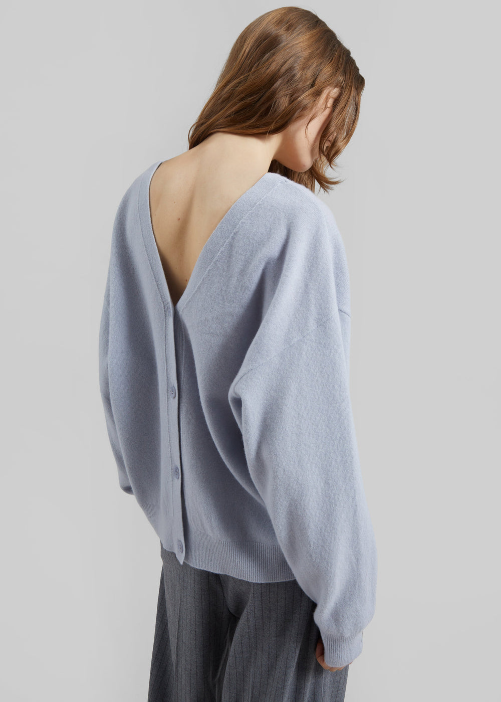 Lachen Double-Sided Wool Cardigan - Powder Blue - 1