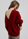 Lachen Double-Sided Wool Cardigan - Red
