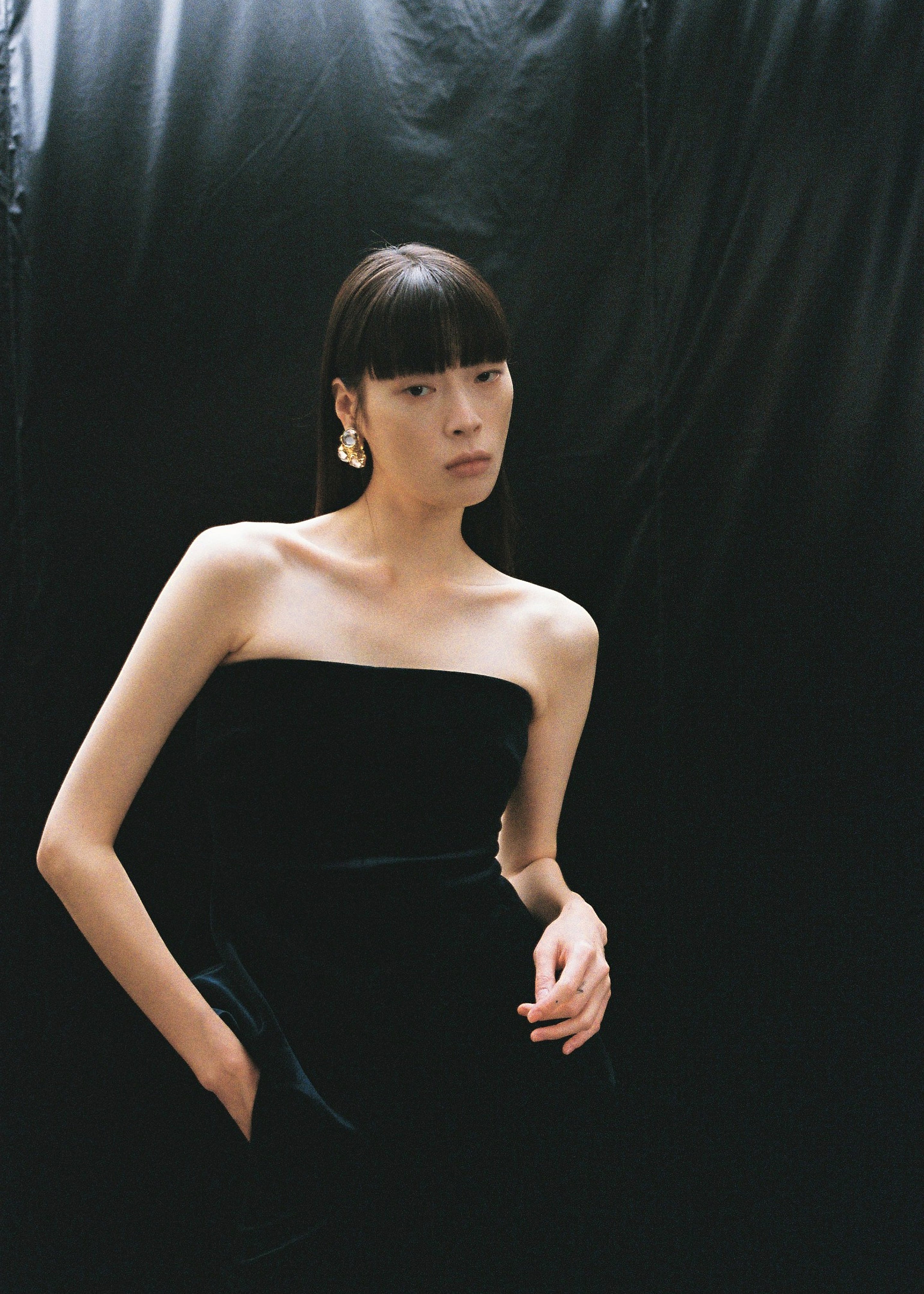 Laila Velvet Hourglass Bustier - Deep Green - 9