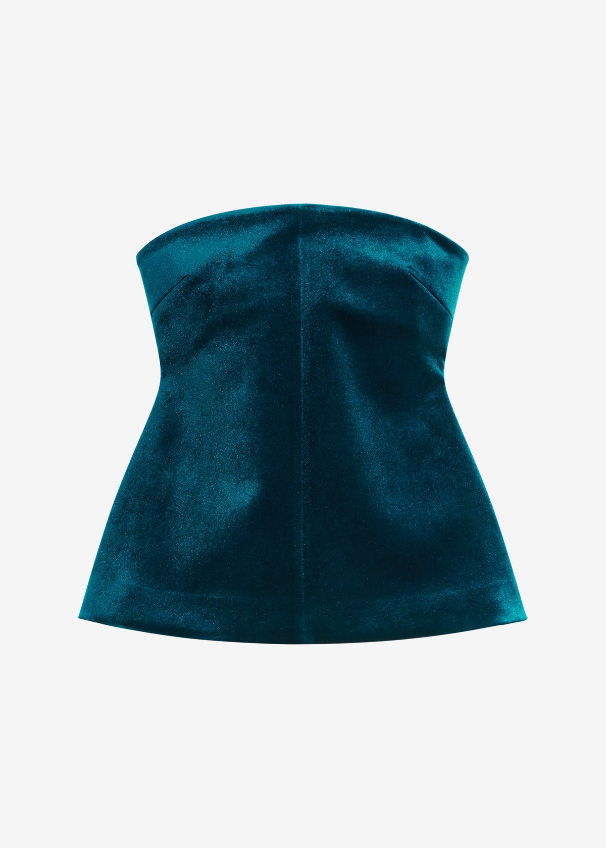Laila Velvet Hourglass Bustier - Deep Green - 12