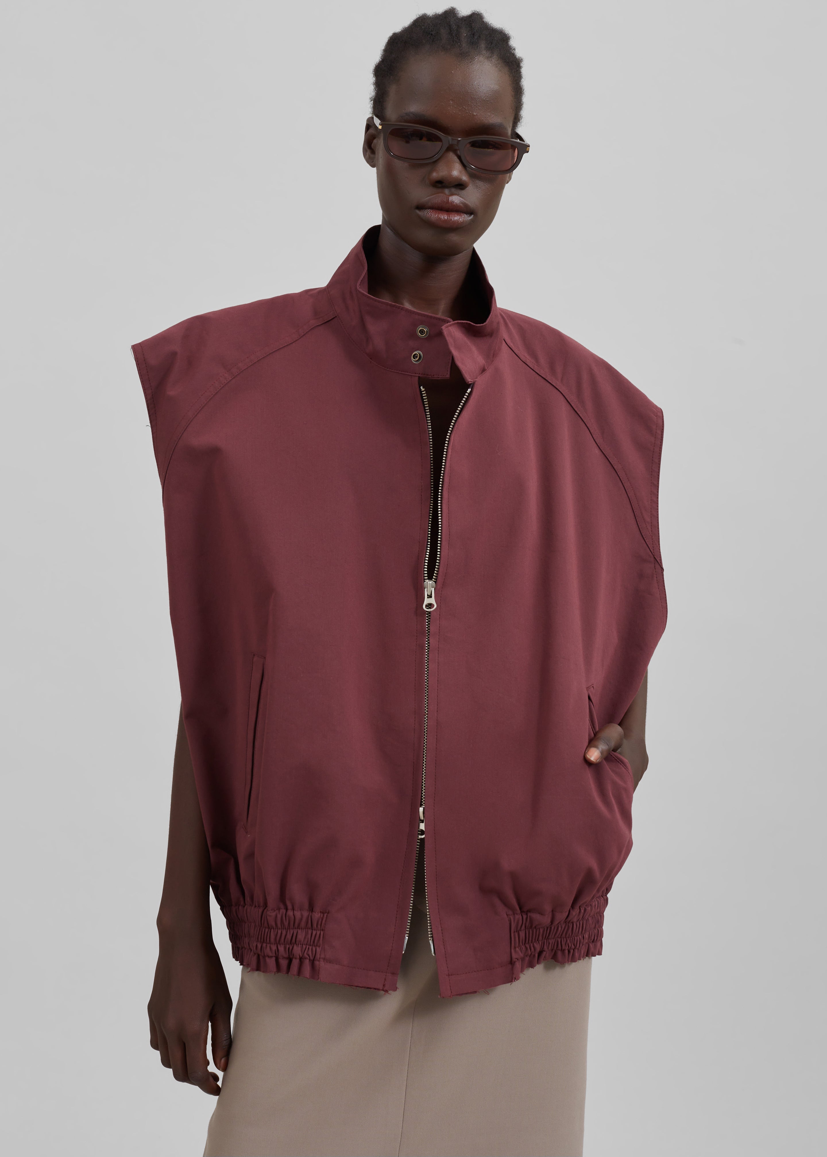 Buy Burgundy bomber jacket