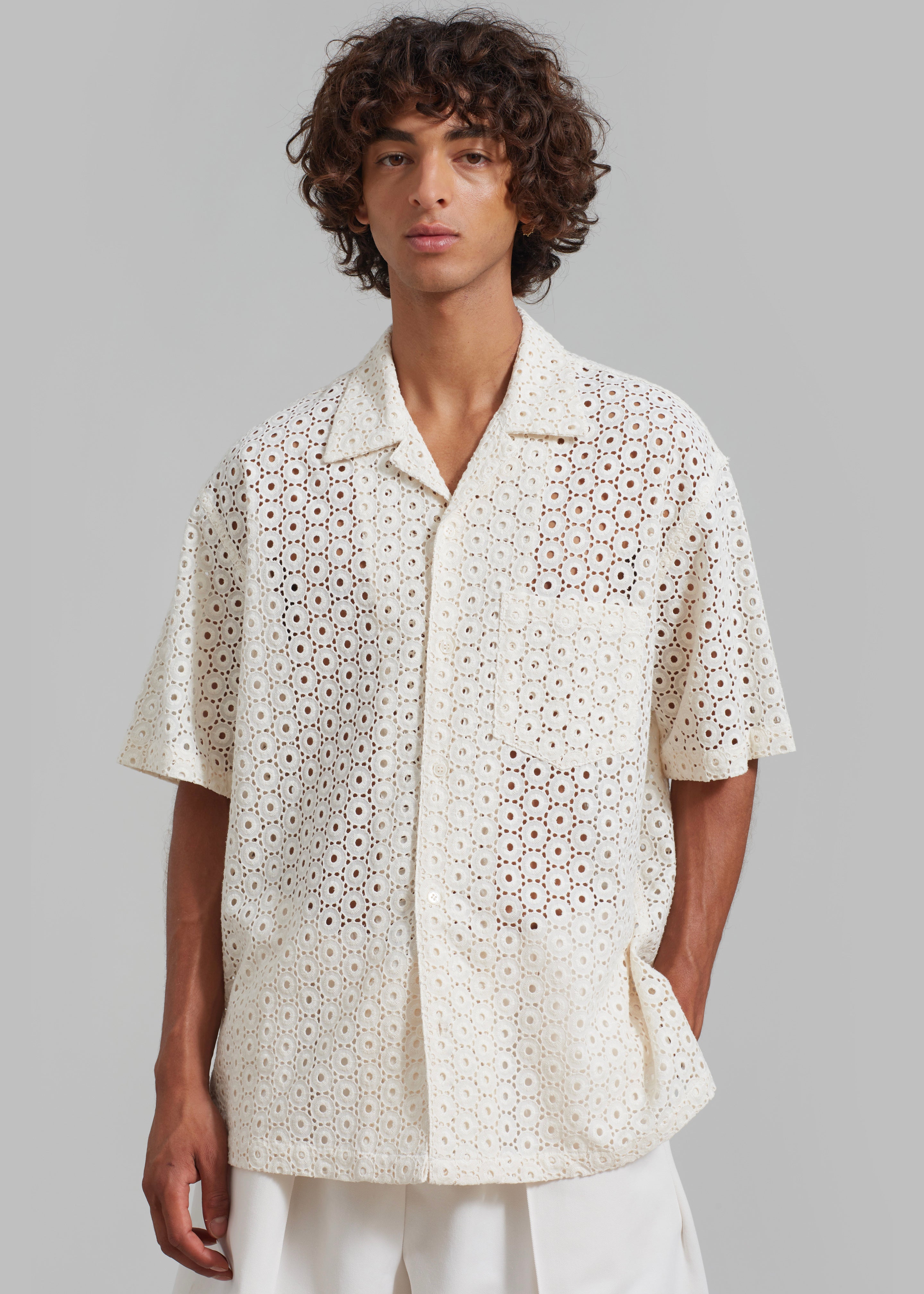 Landon Short Sleeve Shirt - Beige - 5