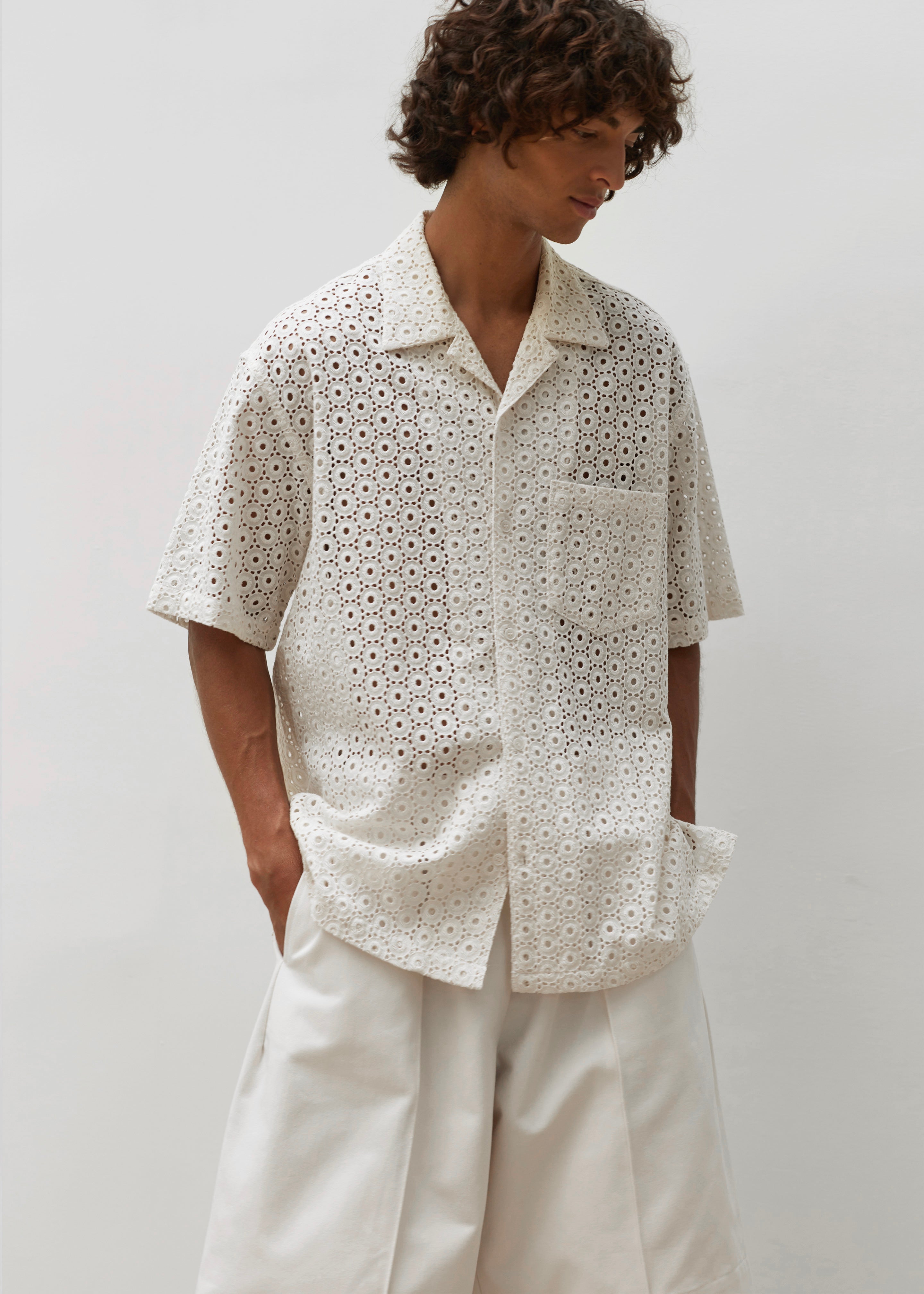 Landon Short Sleeve Shirt - Beige - 6