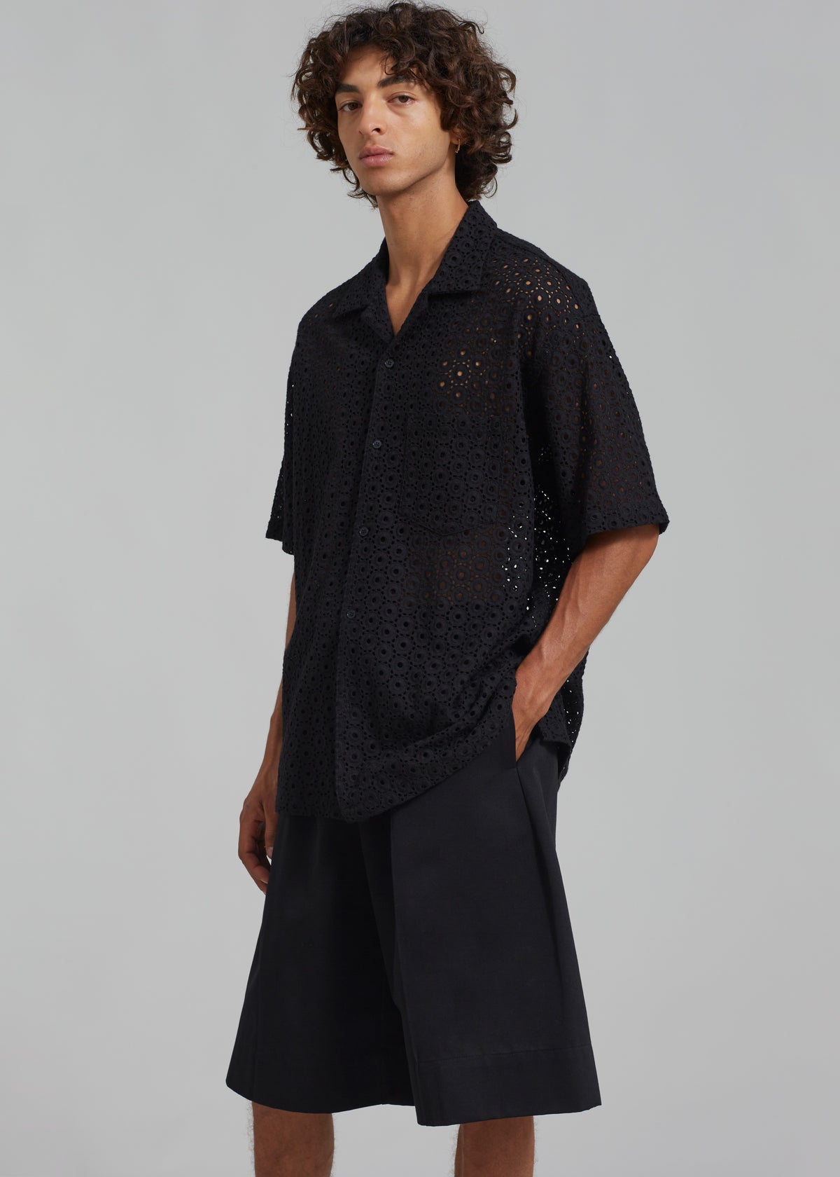 Landon Short Sleeve Shirt - Black - 3