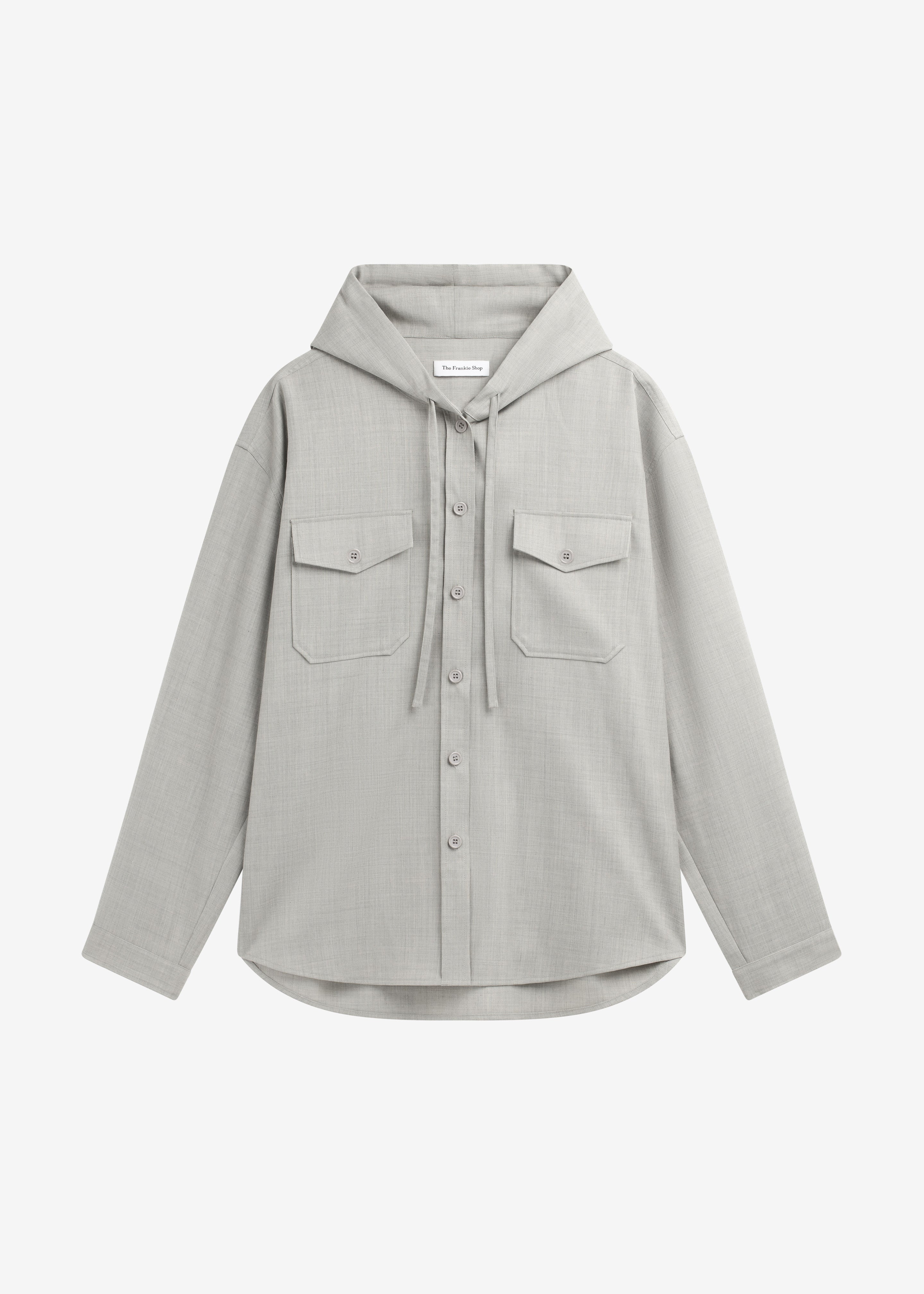 Lars Textured Hooded Jacket - Greige Melange - 9