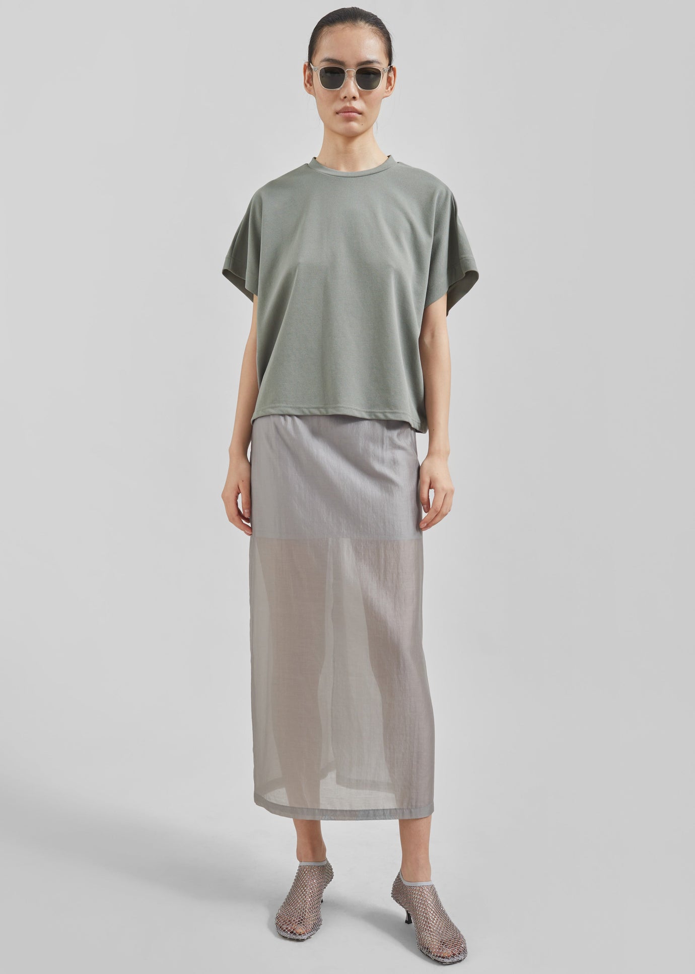 Aster Boxy T-Shirt - Khaki - 1