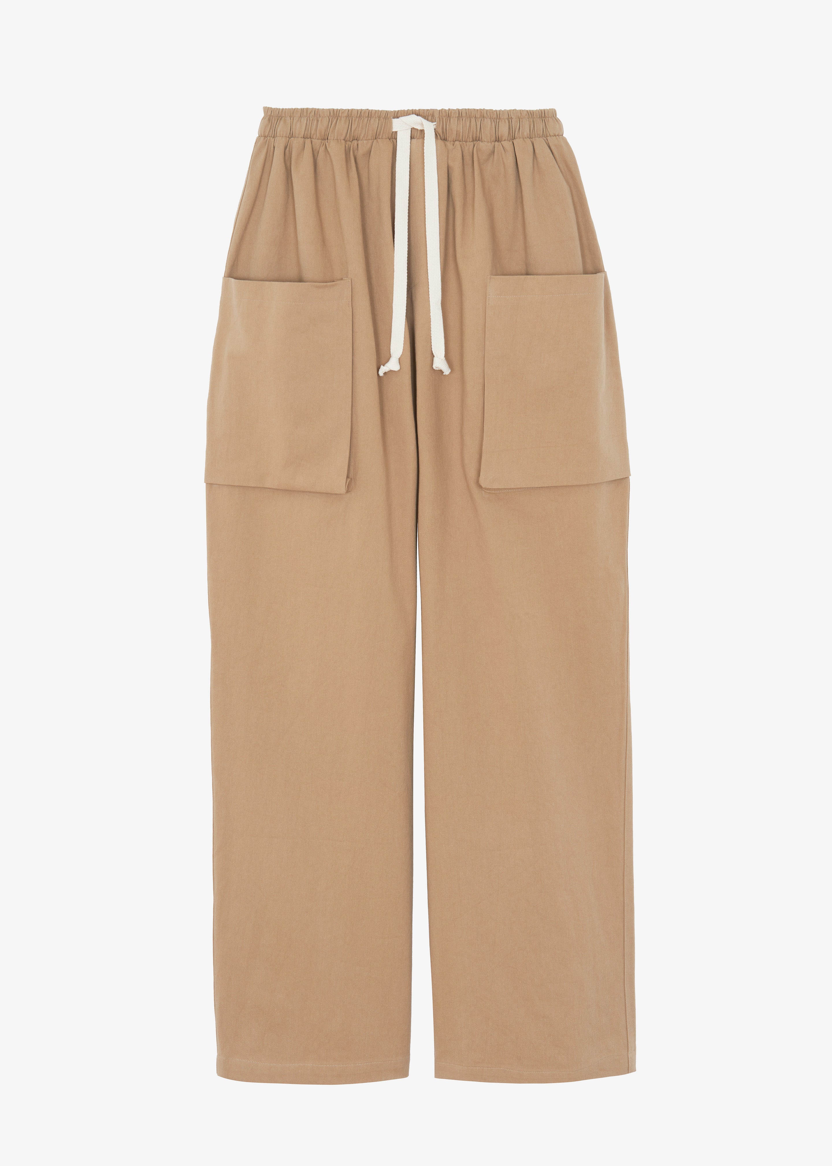 Lauri Drawstring Cargo Pants - Beige - 12