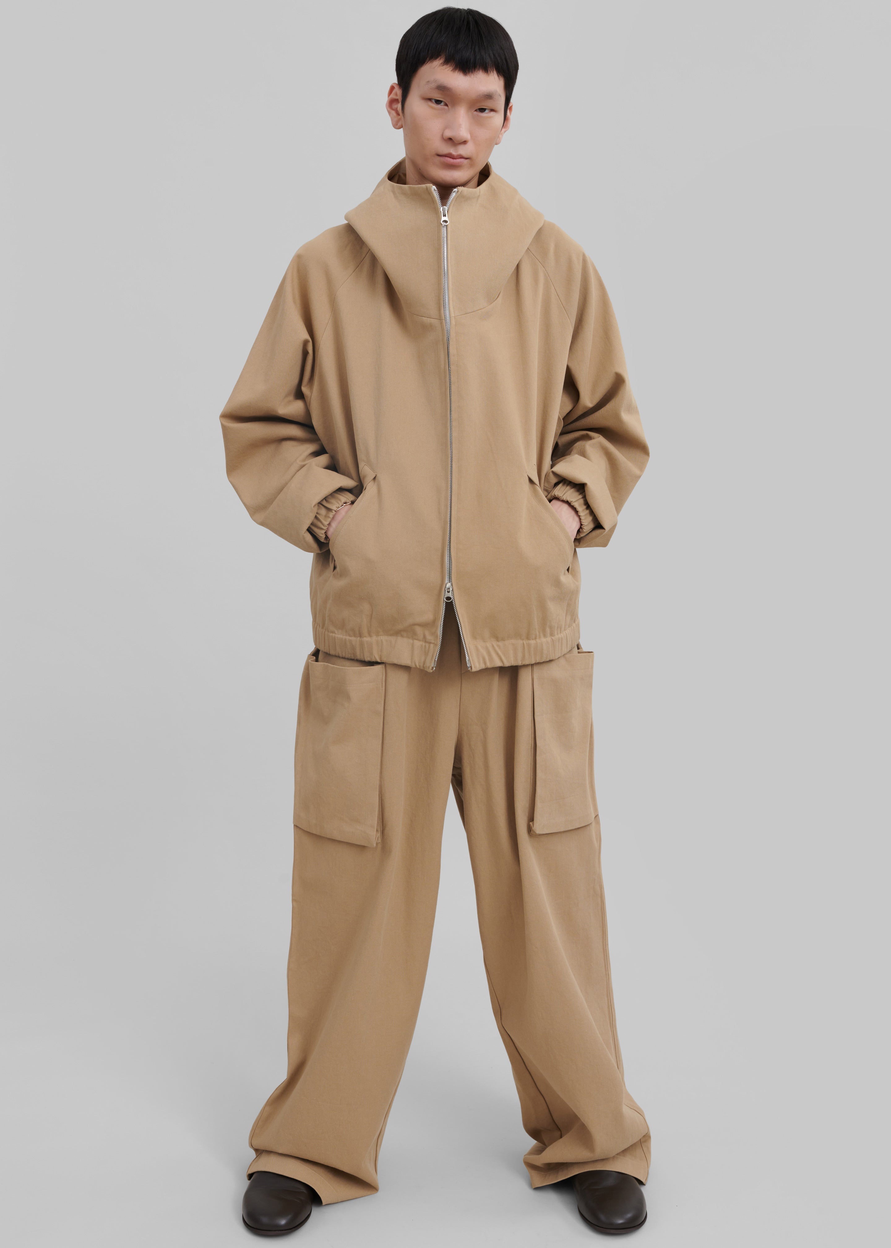 Lauri Drawstring Cargo Pants - Beige - 4