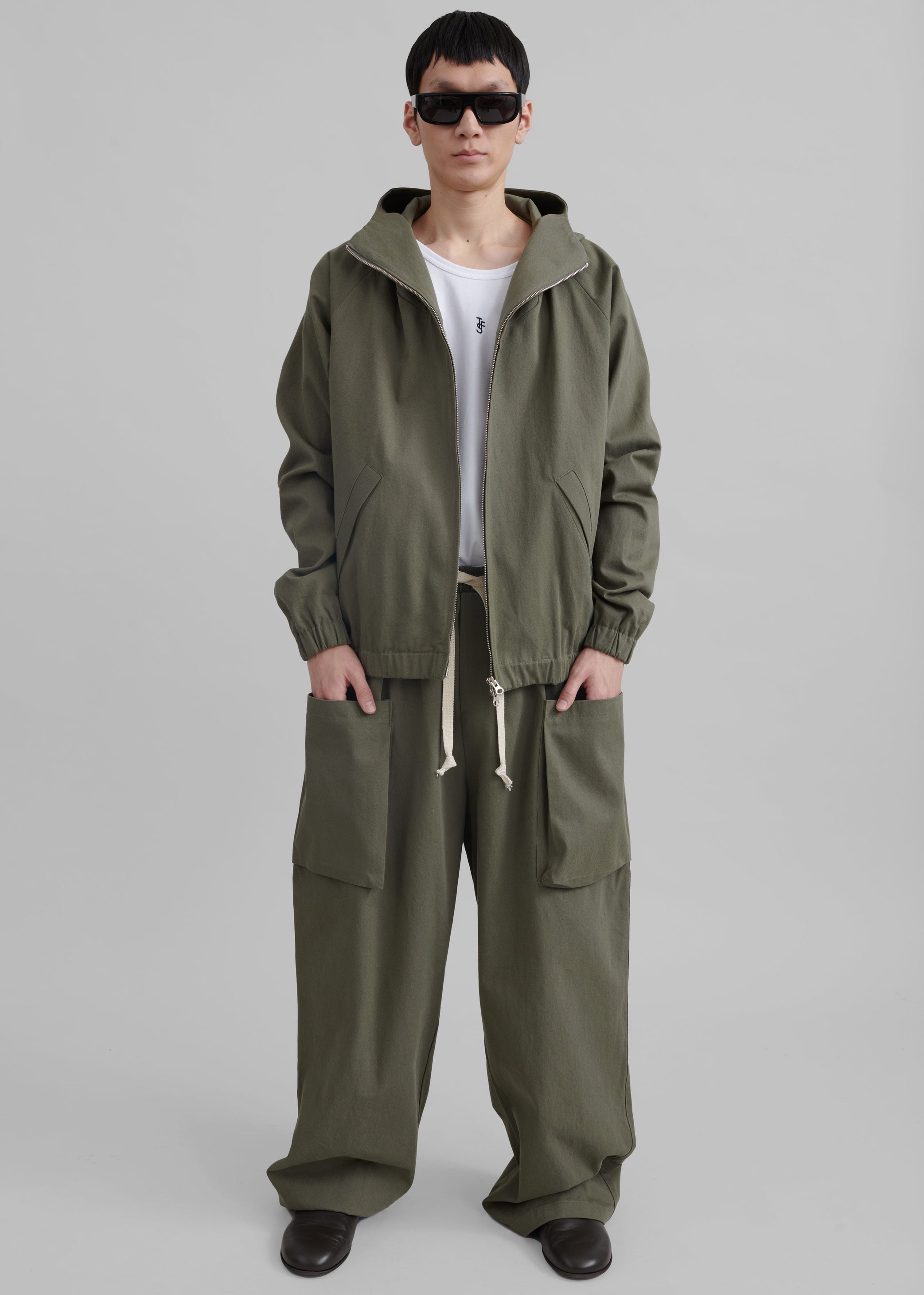 Shop the look image for Lauri Drawstring Cargo Pants - Khaki