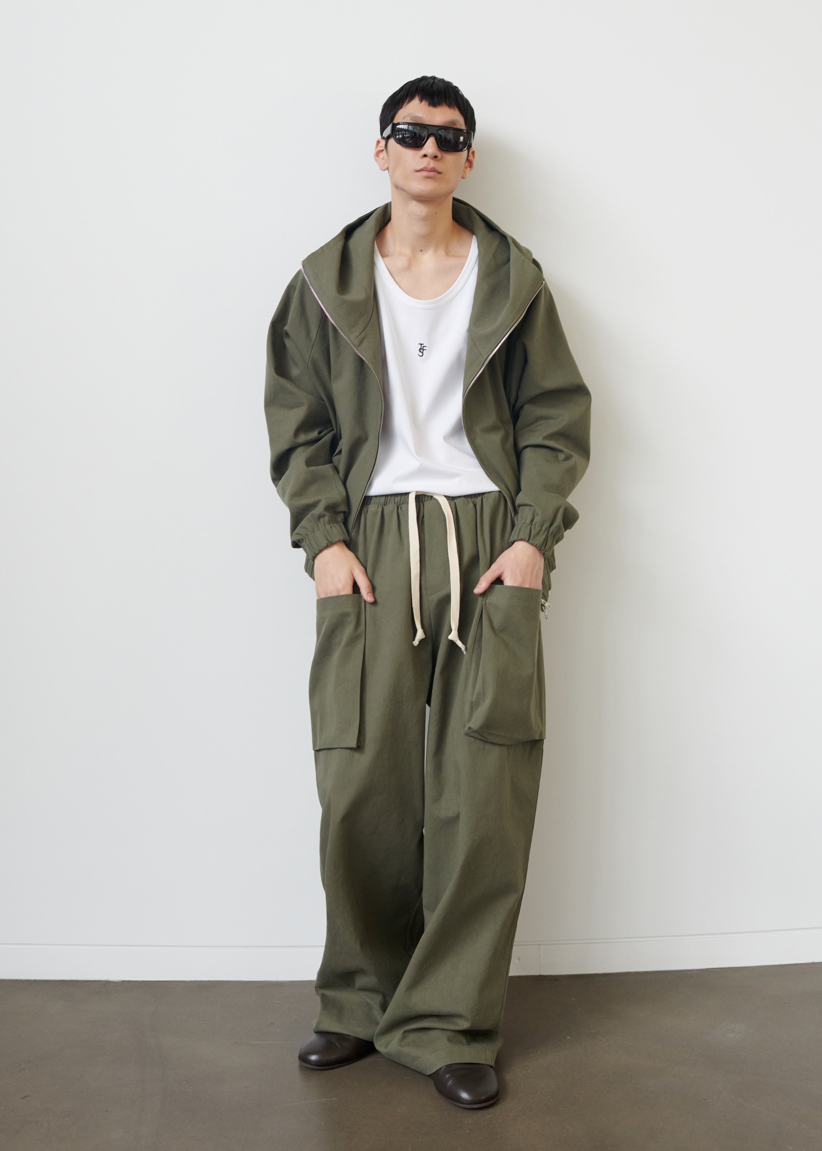 Lauri Drawstring Cargo Pants - Khaki - 1