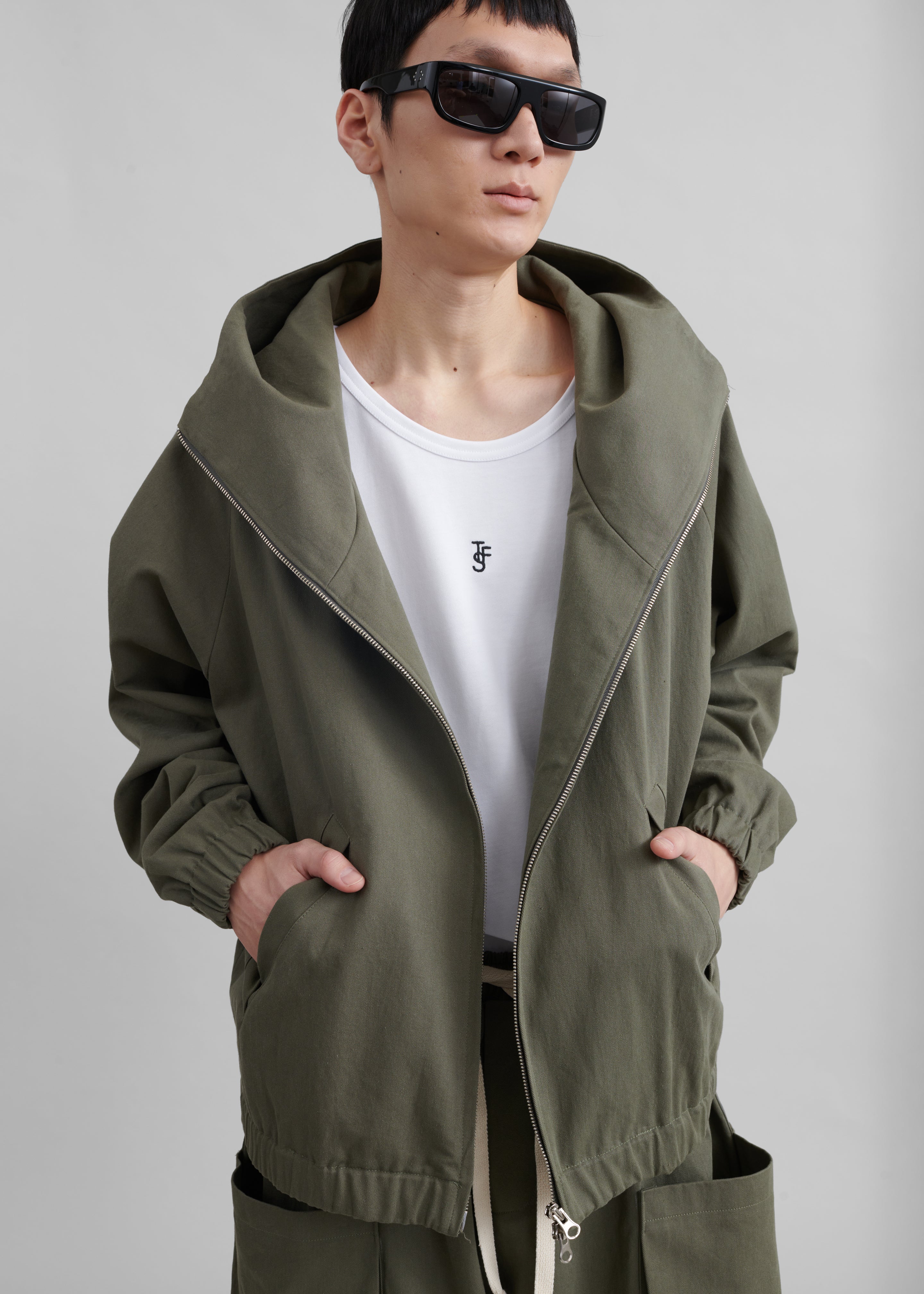 Lauri Hooded Jacket - Khaki - 1