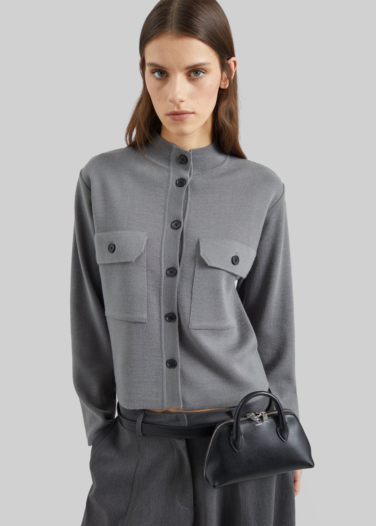 Lavoye Knit Cardigan - Grey
