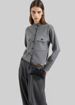 Lavoye Knit Cardigan - Grey