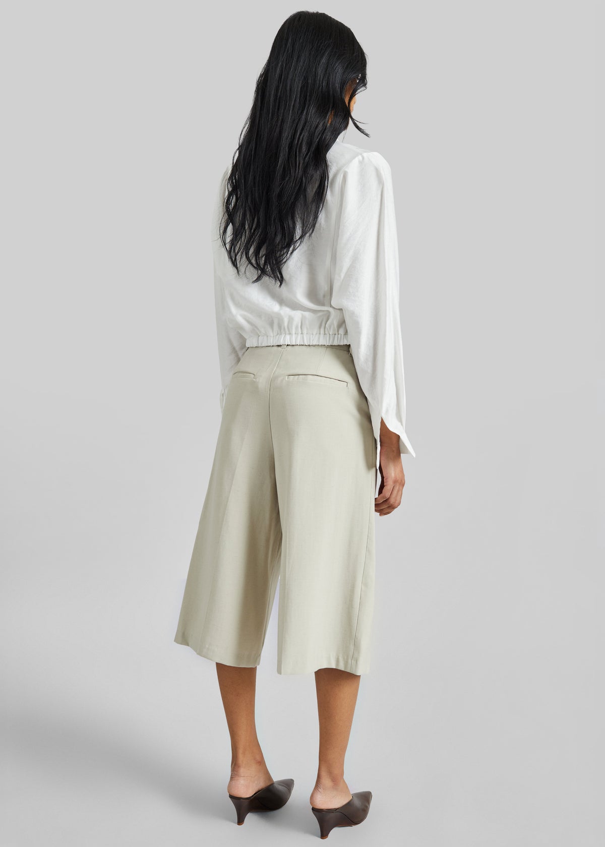 Lavre Belted Bermuda Shorts - Beige Melange - 5