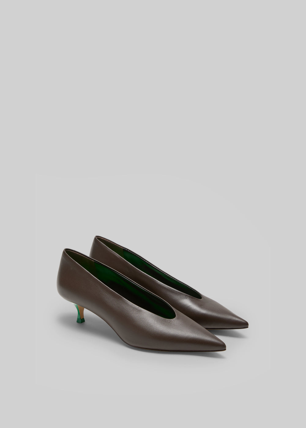 Le Monde Beryl Babouche Kitten Heels - Chocolate - 1