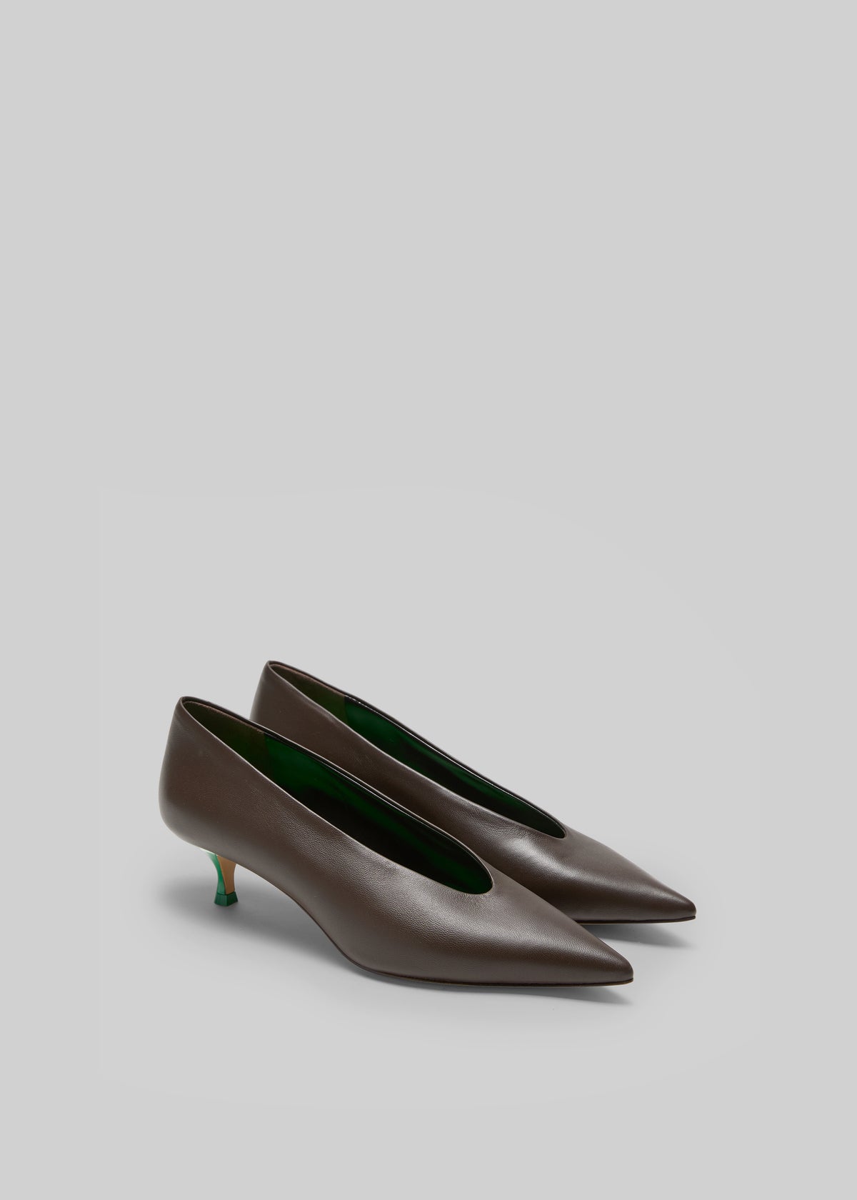Le Monde Beryl Babouche Kitten Heels - Chocolate - 3
