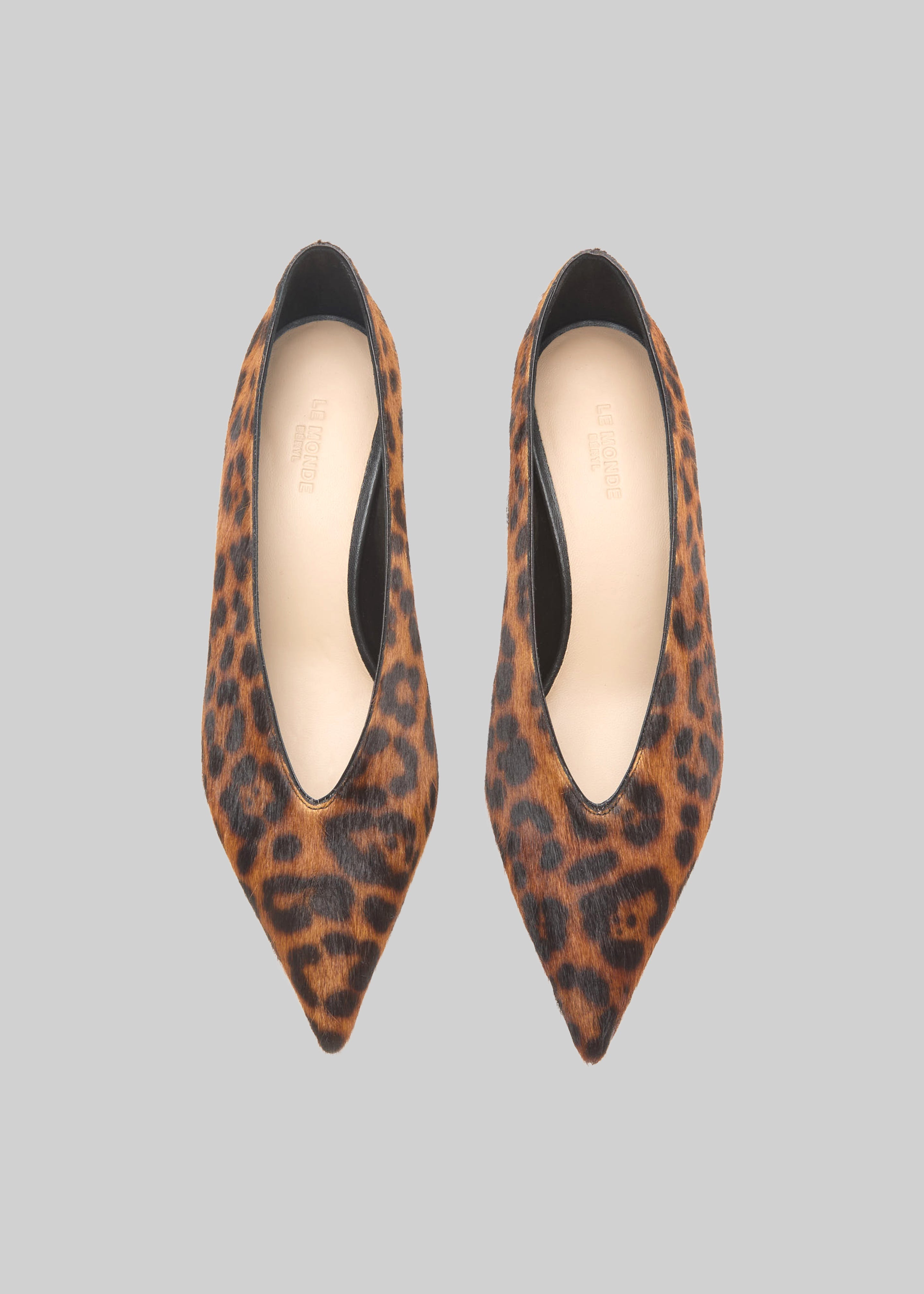 Le Monde Beryl Babouche Kitten Heels - Leopard - 1