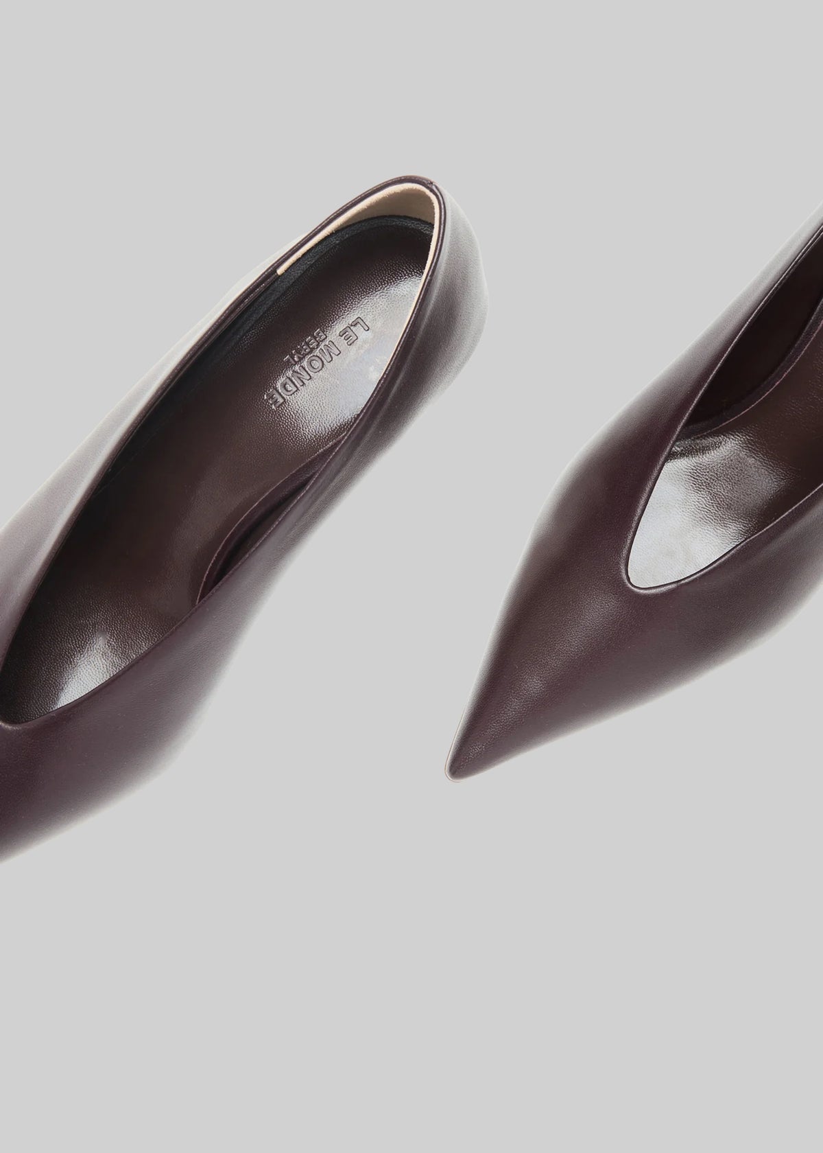 Le Monde Beryl Babouche Kitten Heels - Matte Plum
